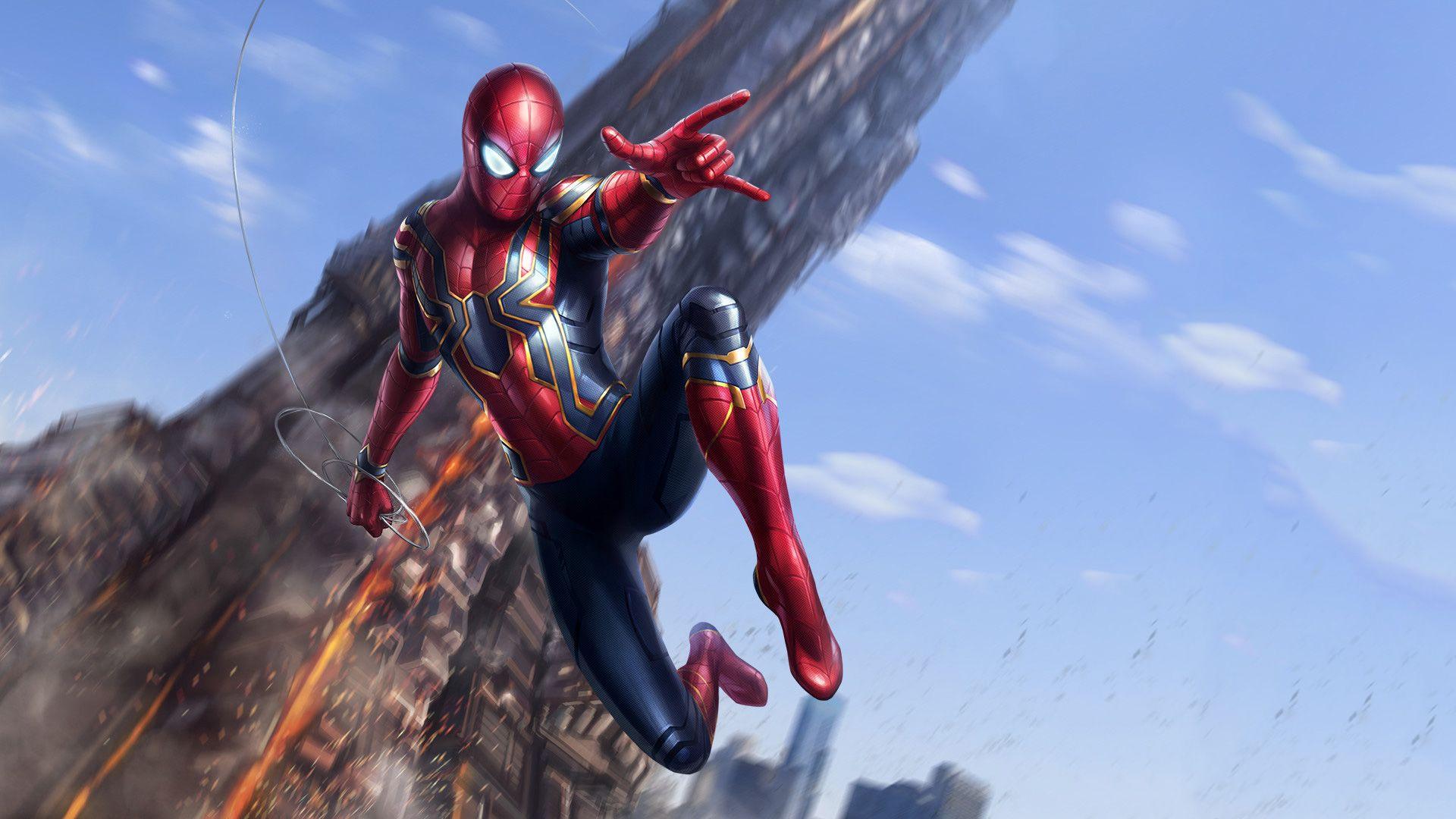 1920x1080 Spiderman Avengers Infinity War Art 1400x900 Resolution HD 4k Wallpaper, Image, Background, Photo and Picture
