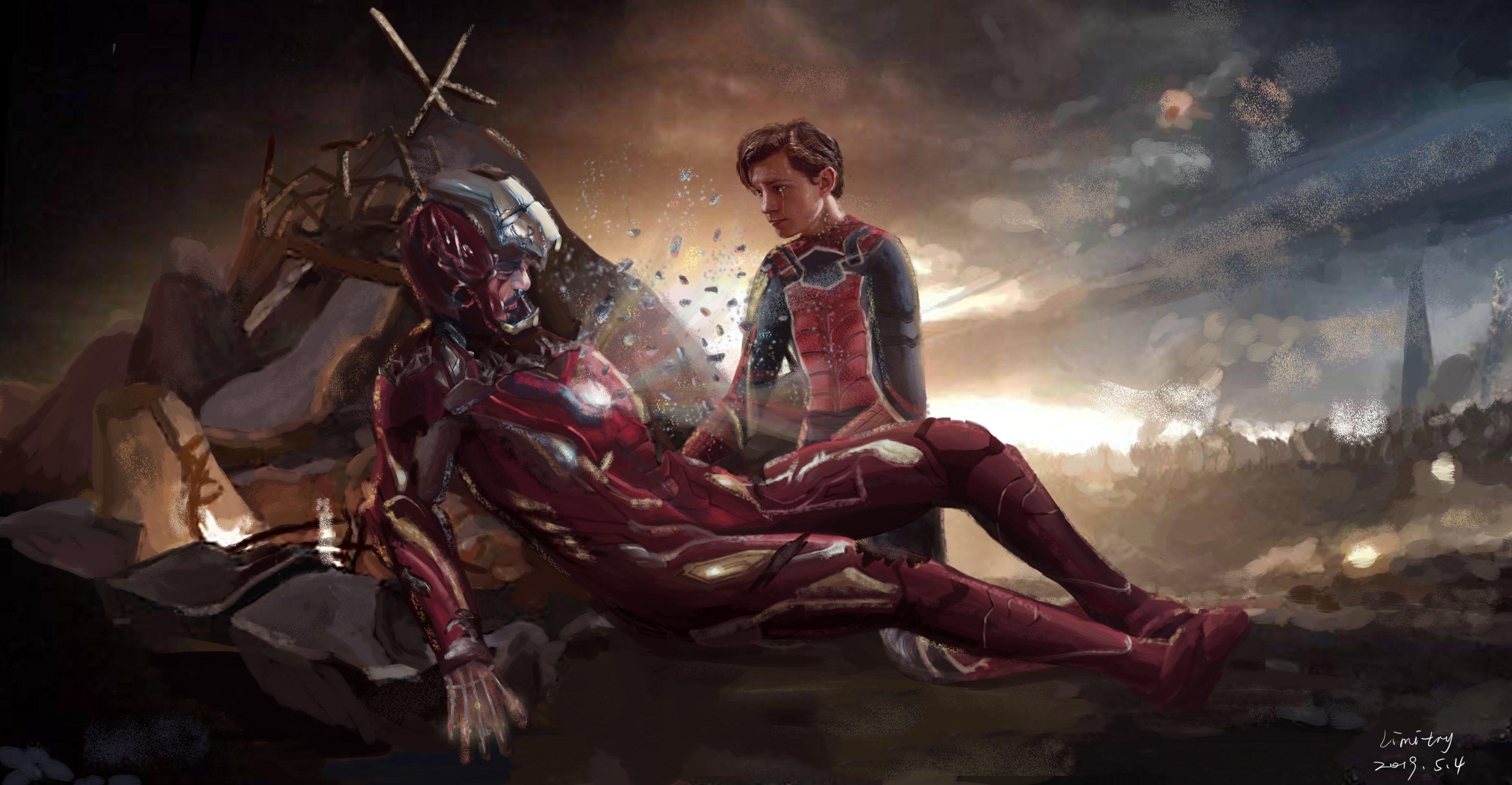 3840x1993 Avengers Endgame Spider Man Wallpaper HD