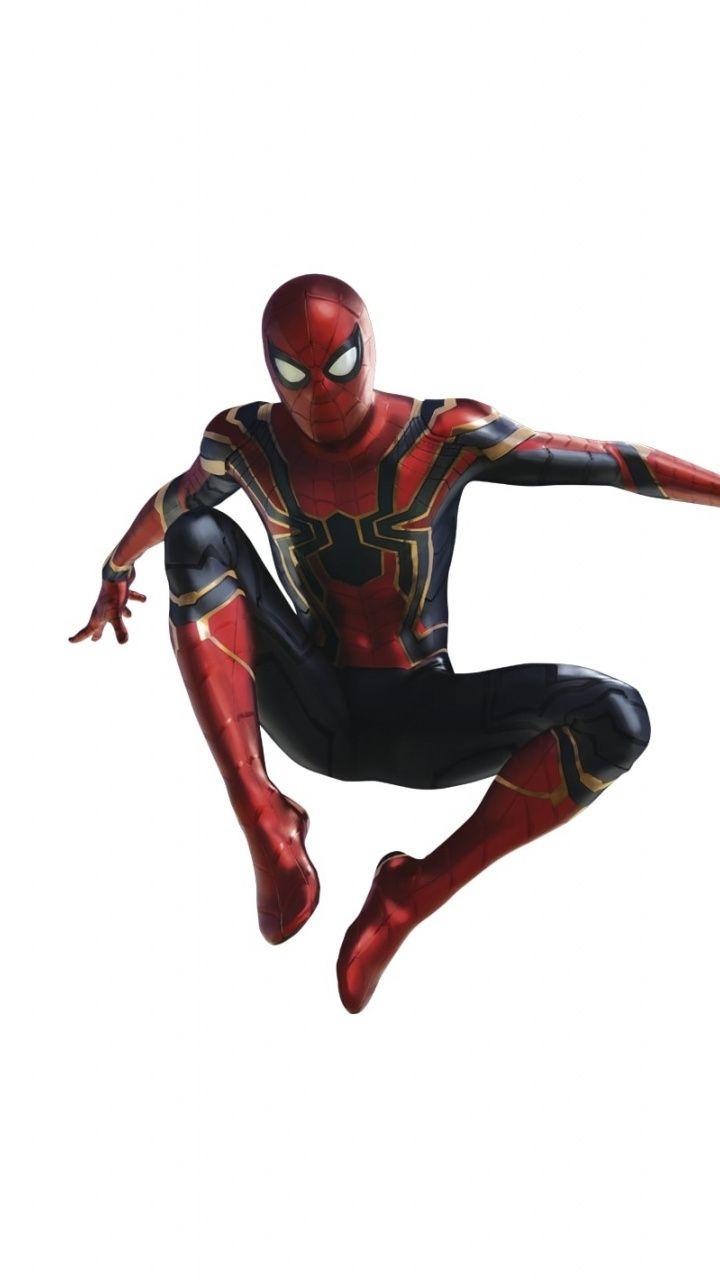720x1280 wallpaper Spiderman, minimal, avengers infinity war