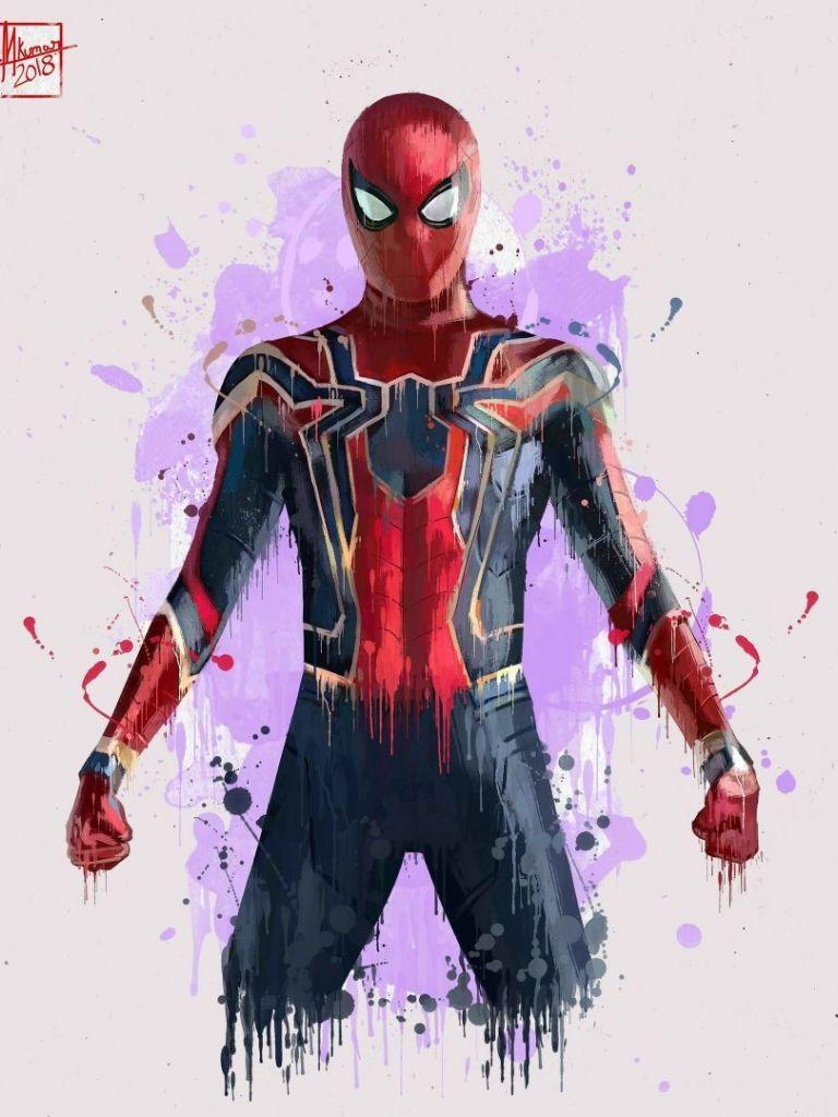 768x1024 Free download Download wallpaper of Iron Spider Spider Man