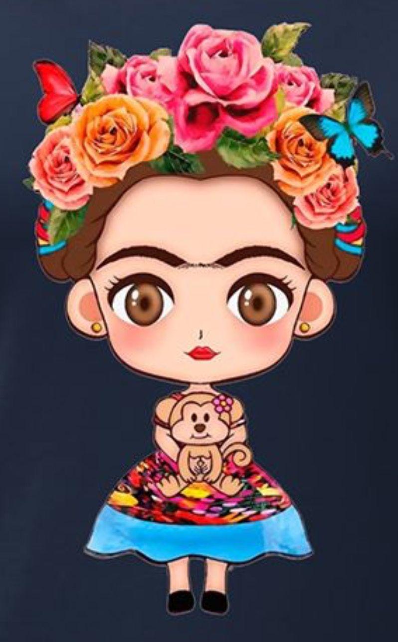 Frida Kahlo Mexican Cartoon