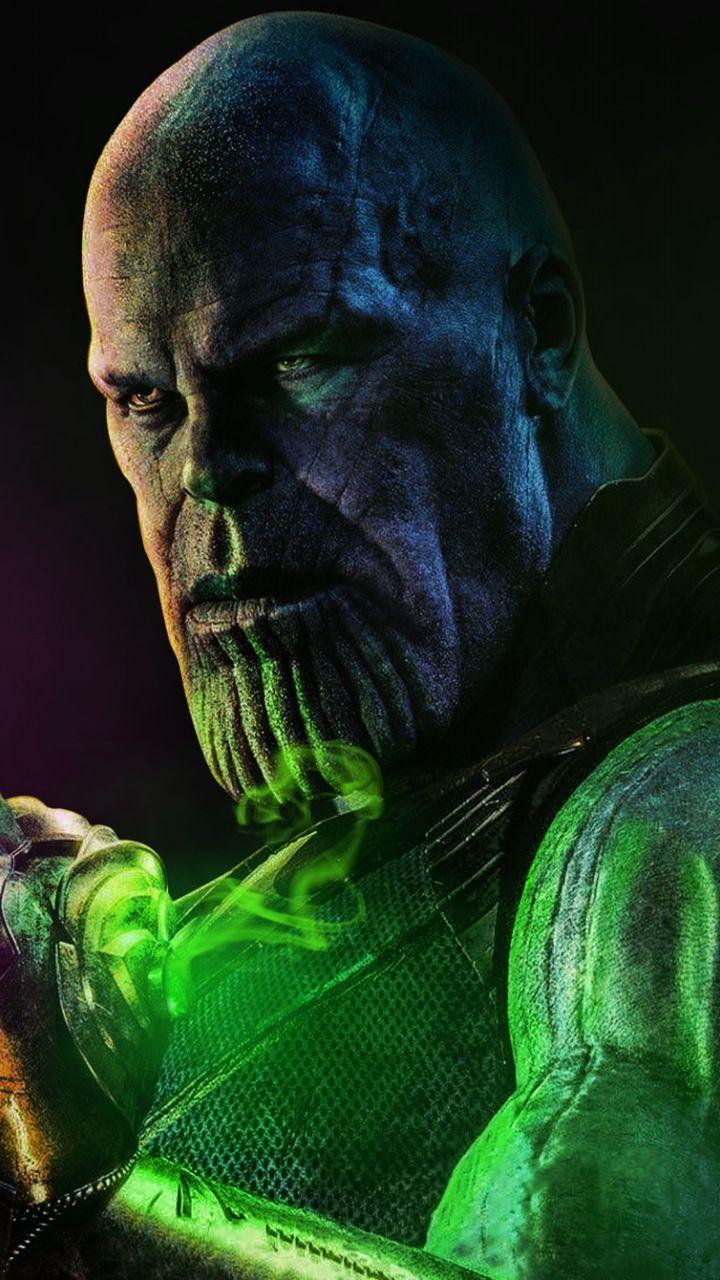 720x1280 Thanos with infinity stones, artwork, super villain, 720x1280