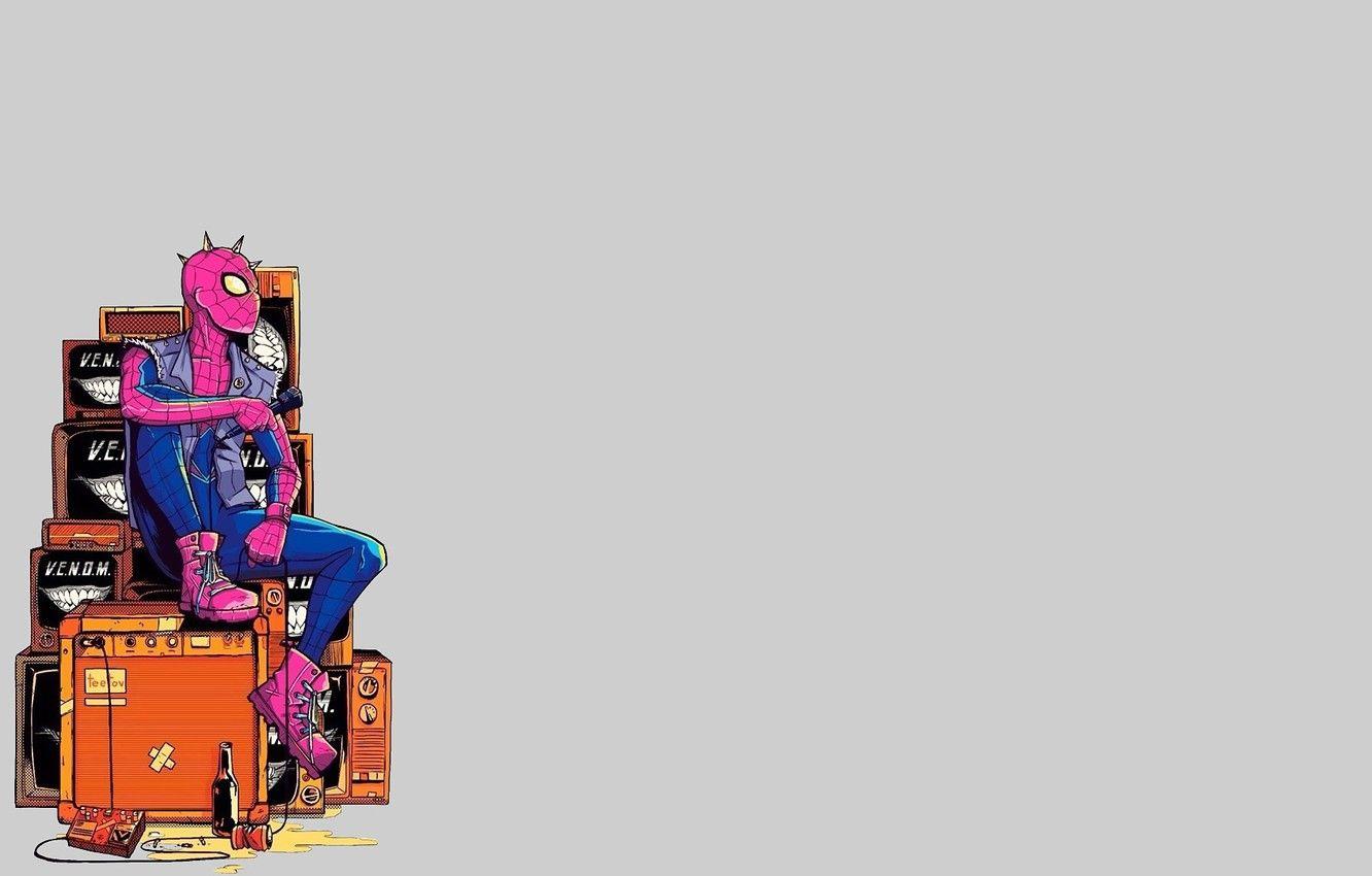 1332x850 Wallpaper Punk, Art, Punk Rock, MARVEL, Spider Man, Spider Man
