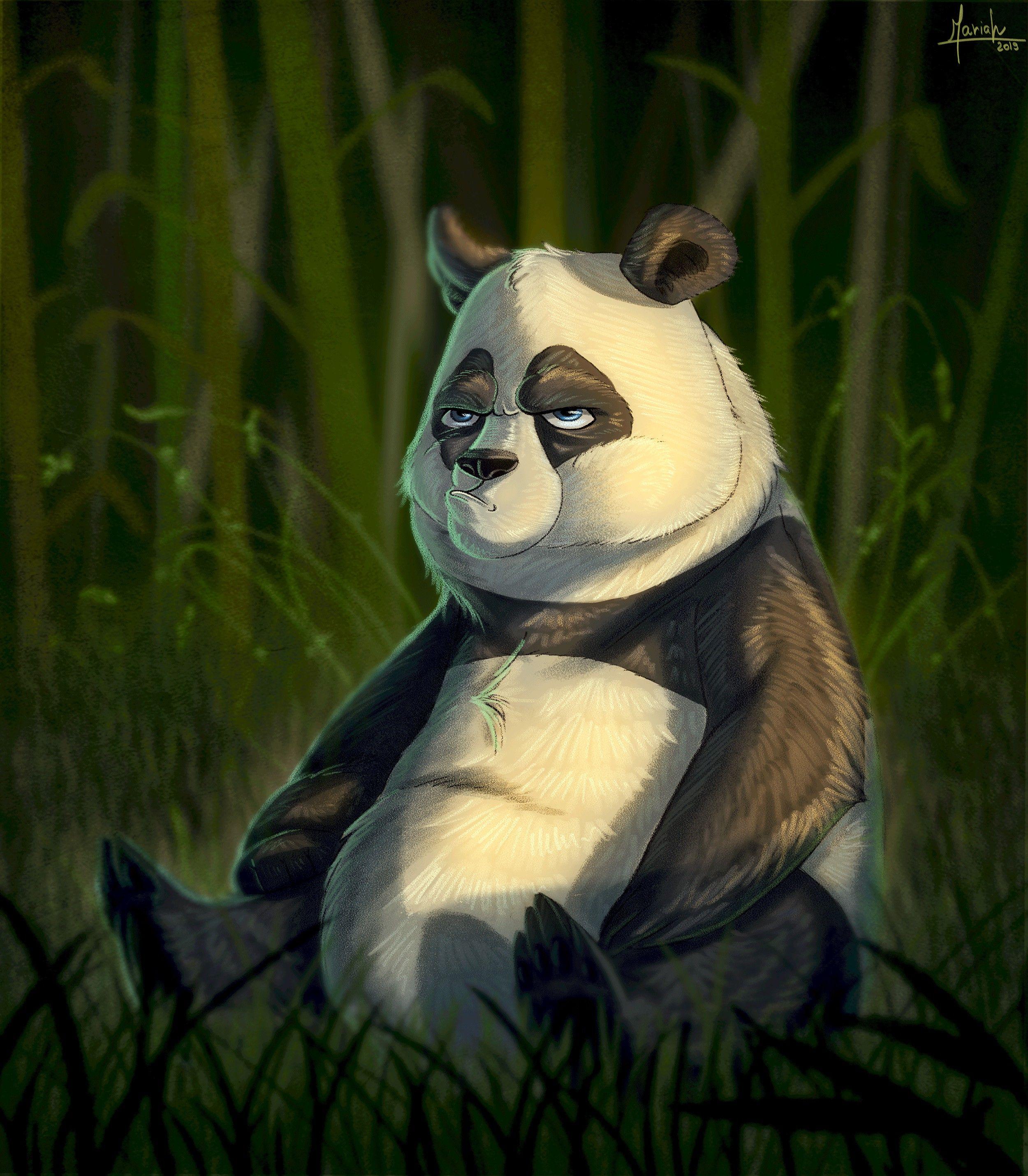 2500x2860 Download wallpaper 2500x2860 panda, bear, art, emotions