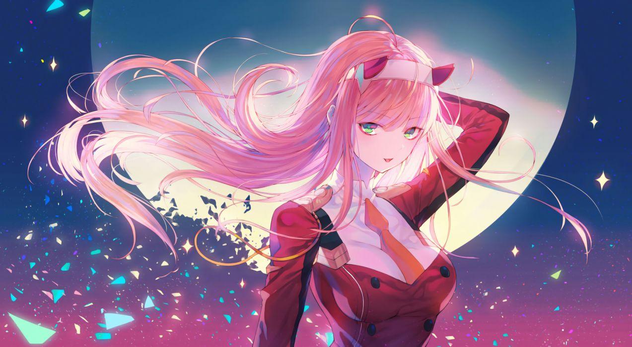 1273x700 Anime girls moon sky night fantasy widescreen wallpaperx1100