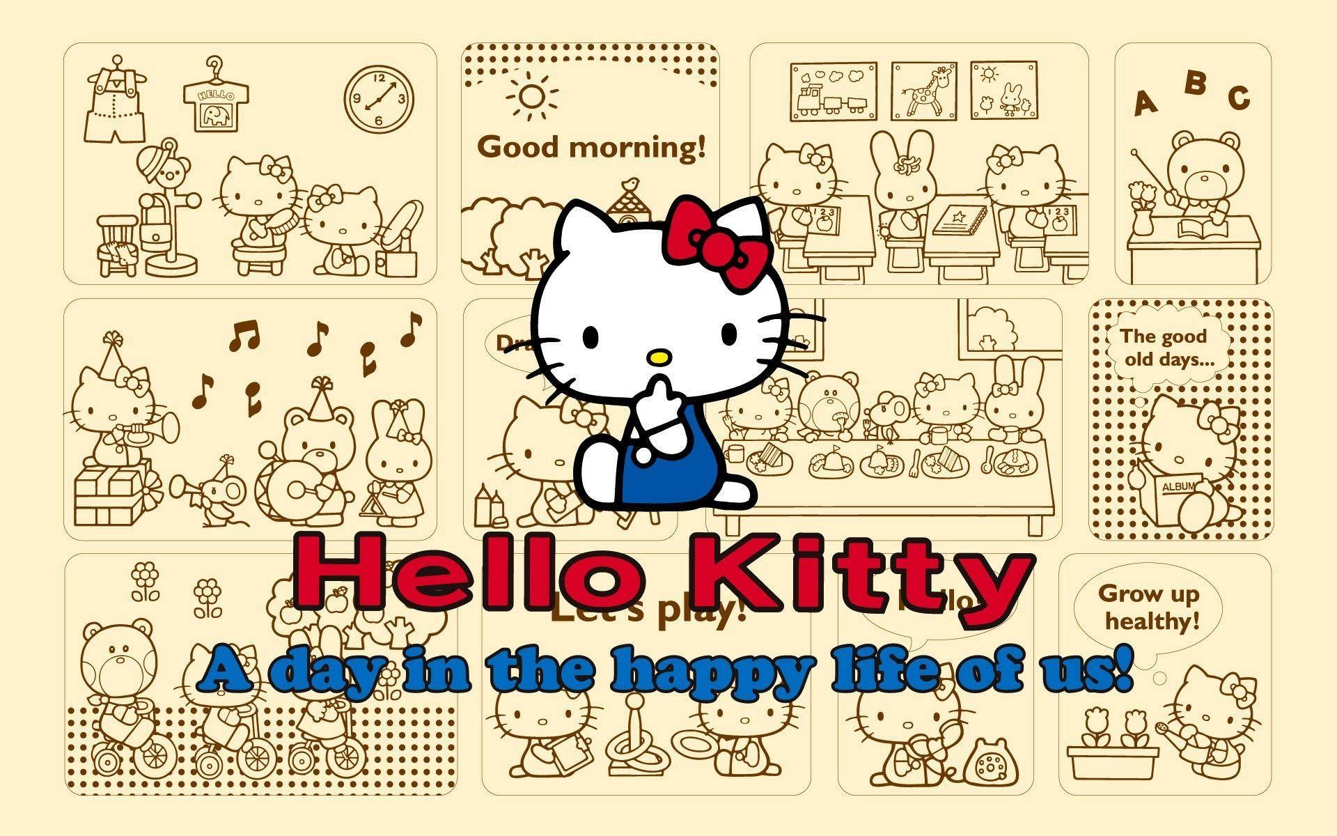 1920x1200 FREE Hello Kitty HD Background in PSD