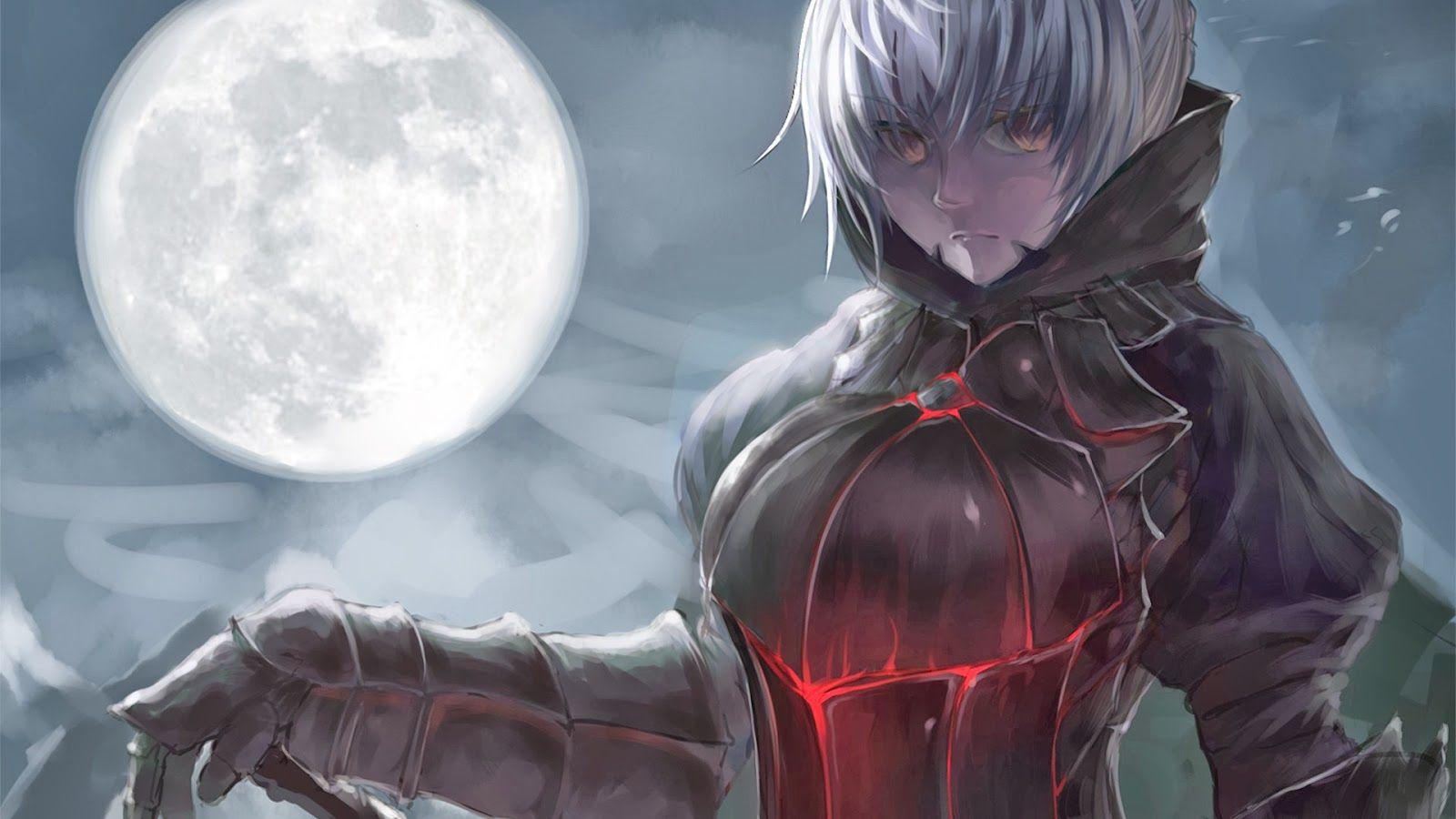 1600x900 Full Moon Anime Wallpaper