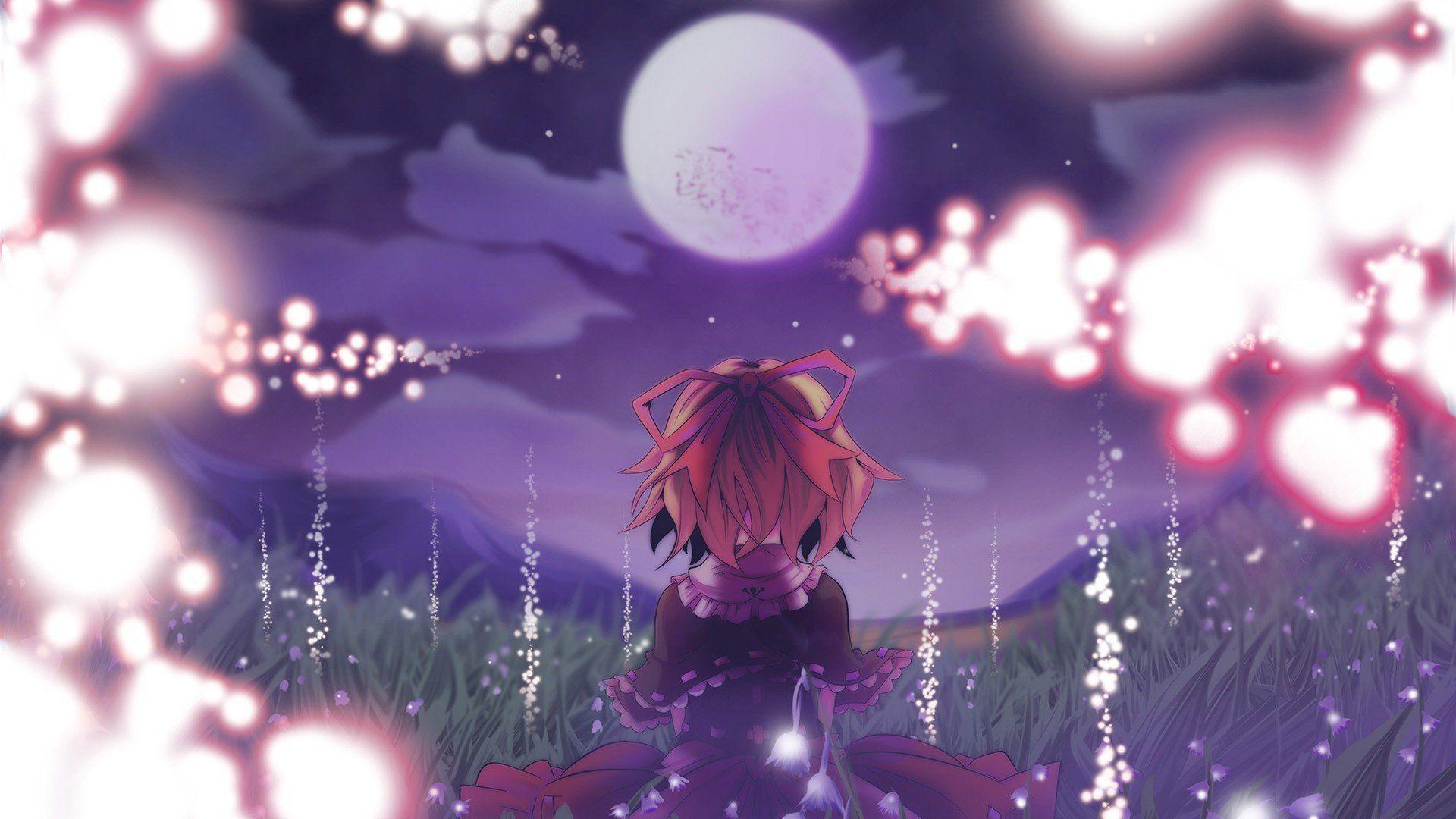 1920x1080 video, Games, Touhou, Cherry, Blossoms, Moon, Medicine, Melancholy, Anime, Girls Wallpaper HD / Desktop and Mobile Background