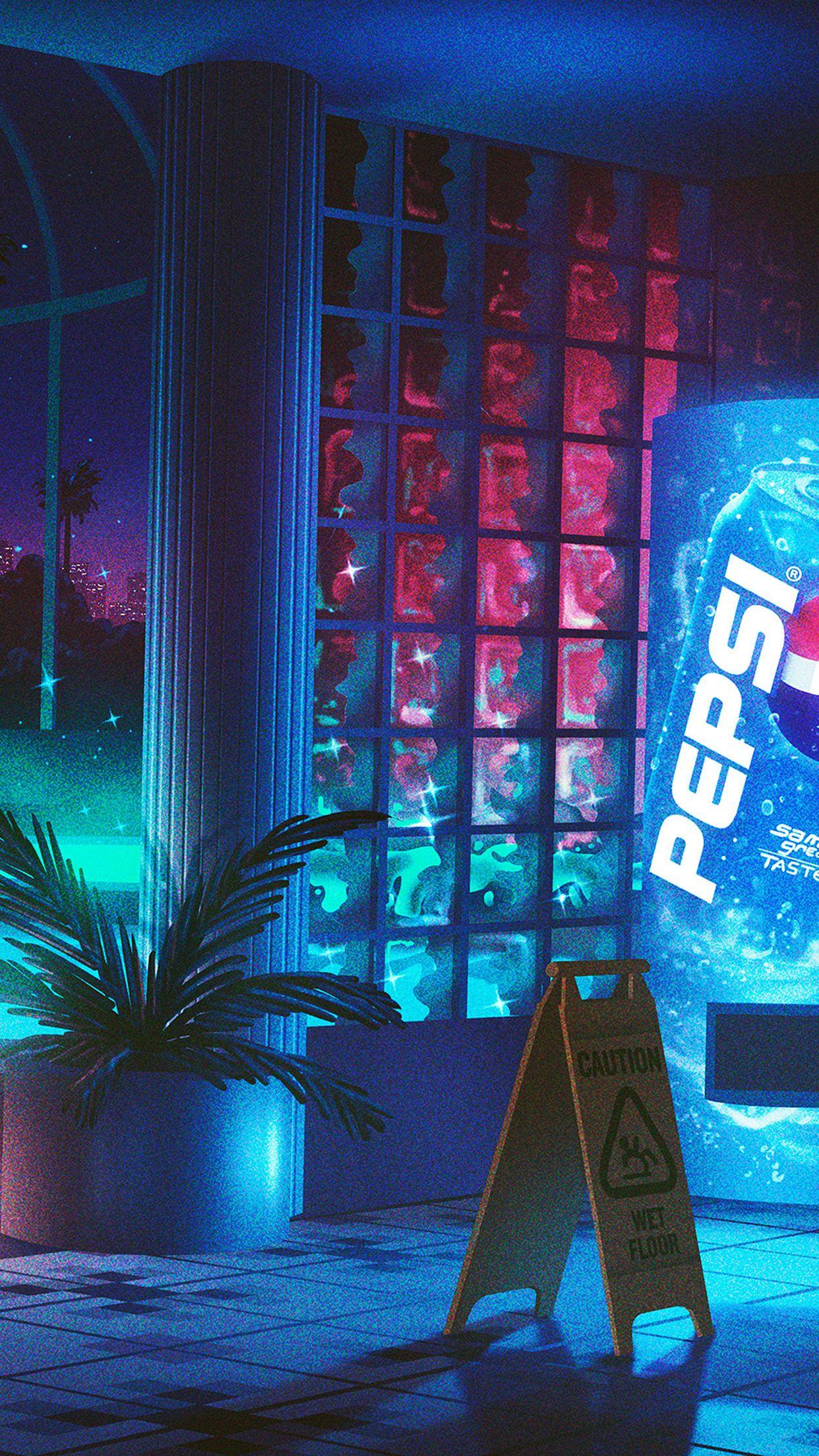 1242x2208 Art Pepsi Illust Night Hotel