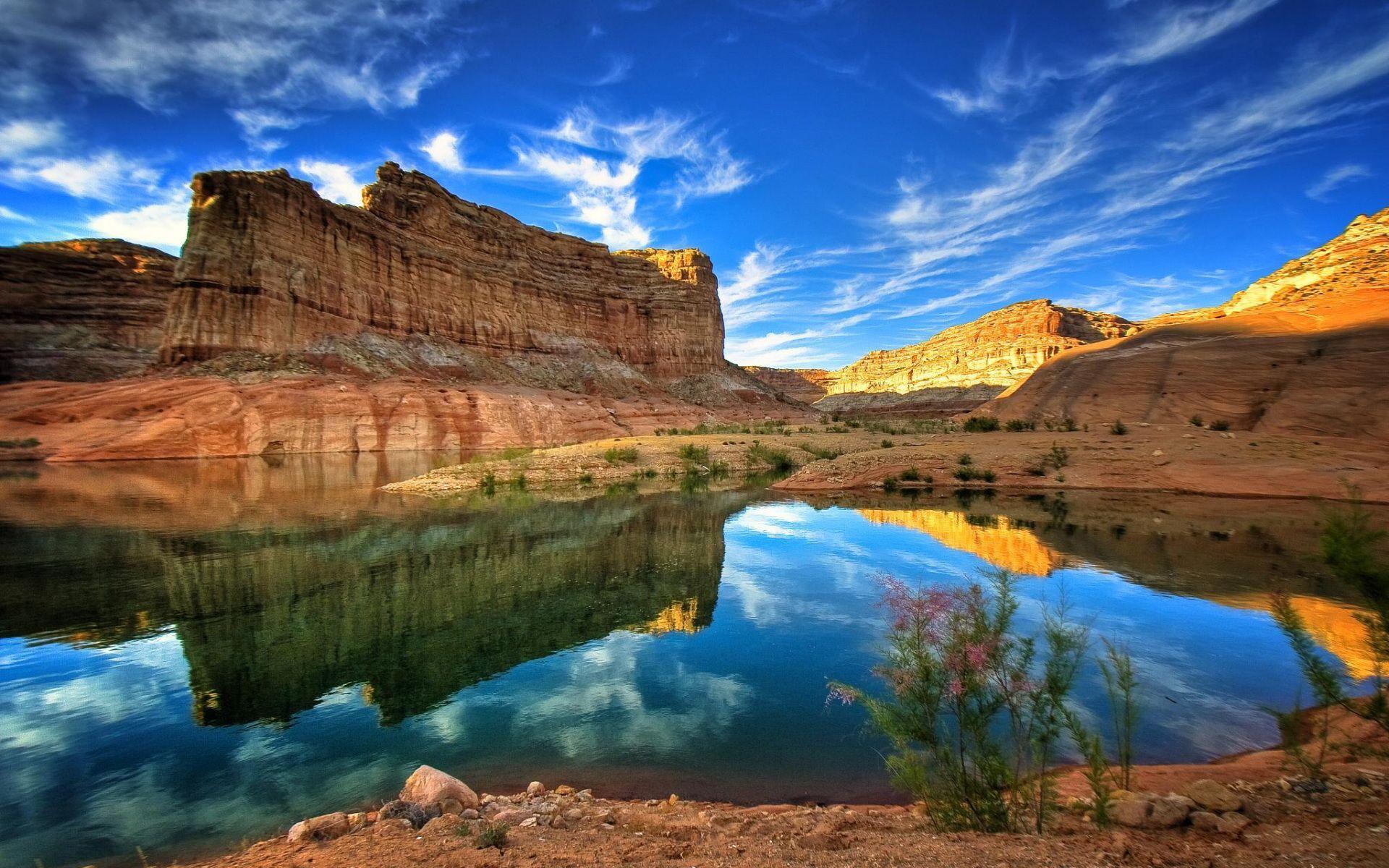 1920x1200 Grand Canyon and Colorado river in a sunny day wallpaper. Landscape wallpaper, Beautiful nature, Grand canyon wallpaper