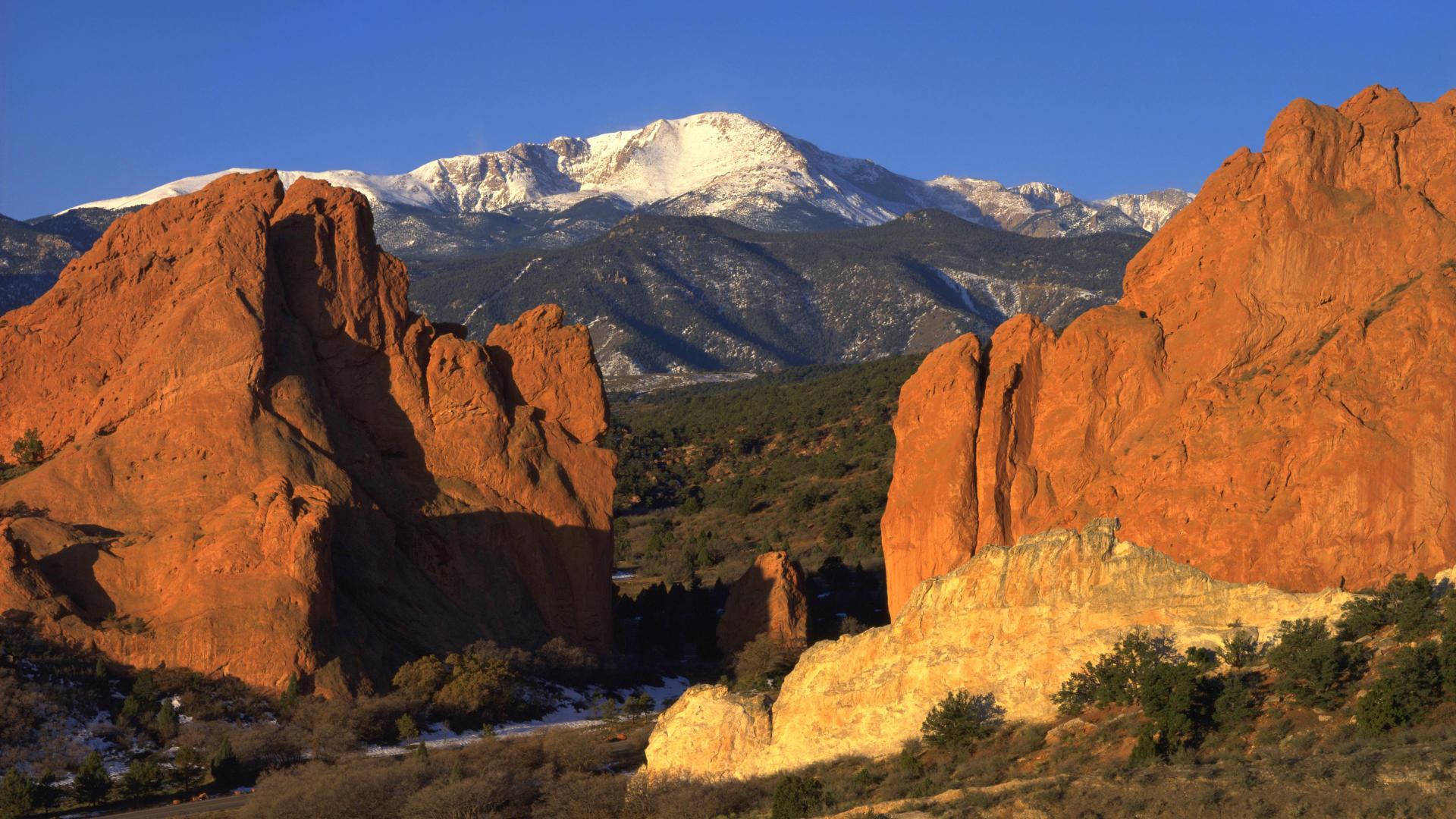 1920x1080 Pikes Peak Mountain Garden of the Gods Park Colorado Springs 1920x1080