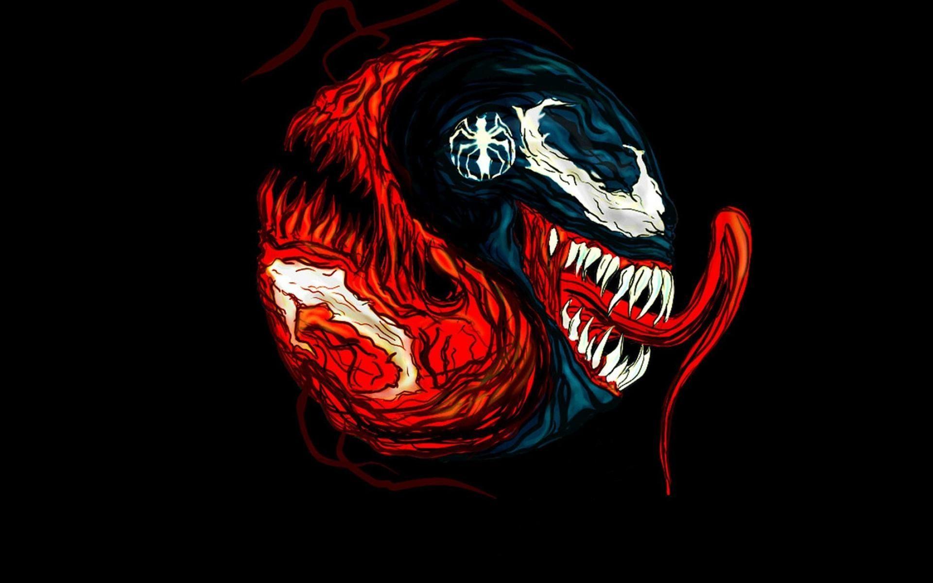 1920x1200 Carnage marvel comics venom black background fan art wallpaper