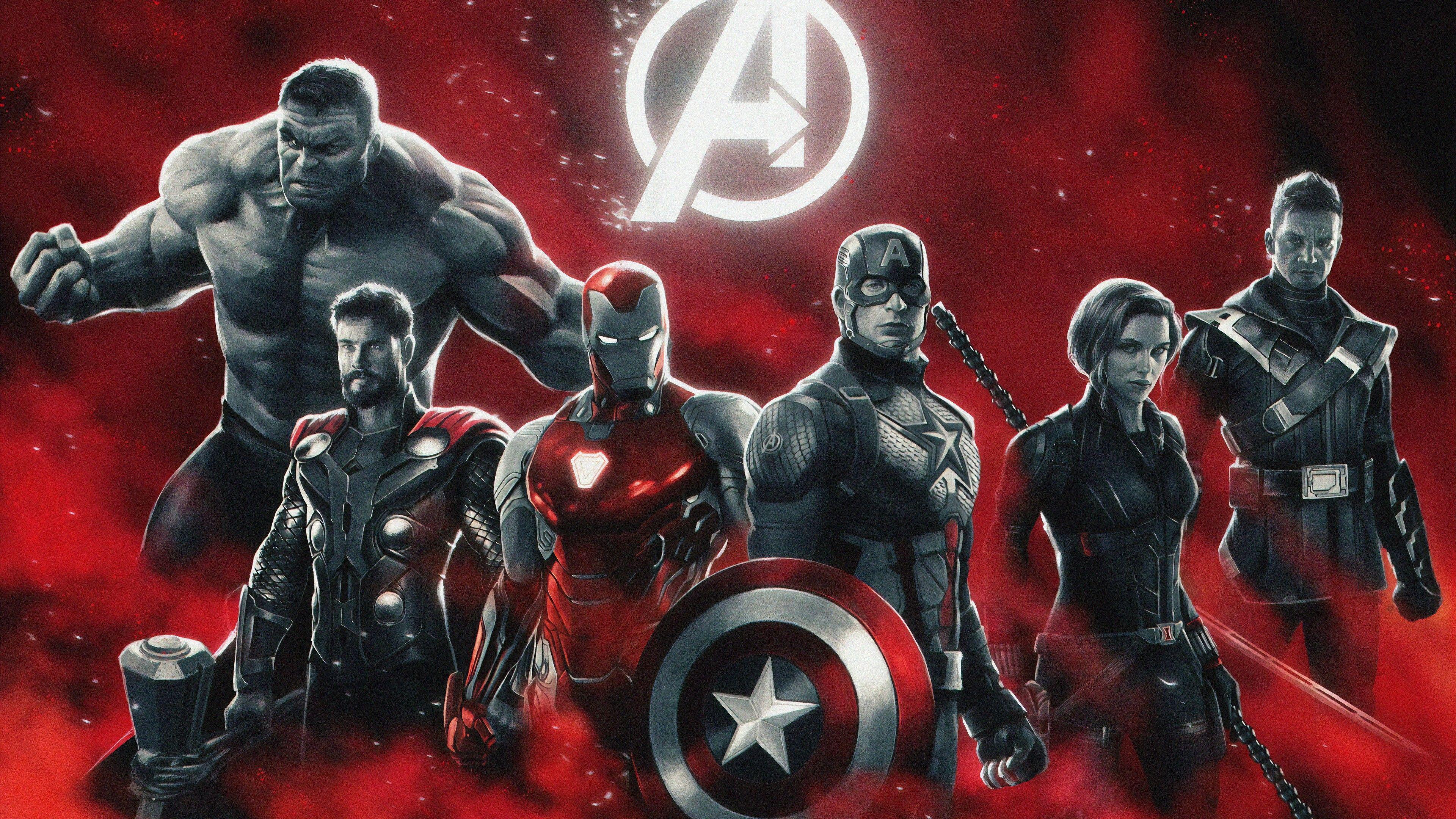 3840x2160 Hình nền Avengers 4K, Hulk, Thor, Người sắt, Đội trưởng Mỹ