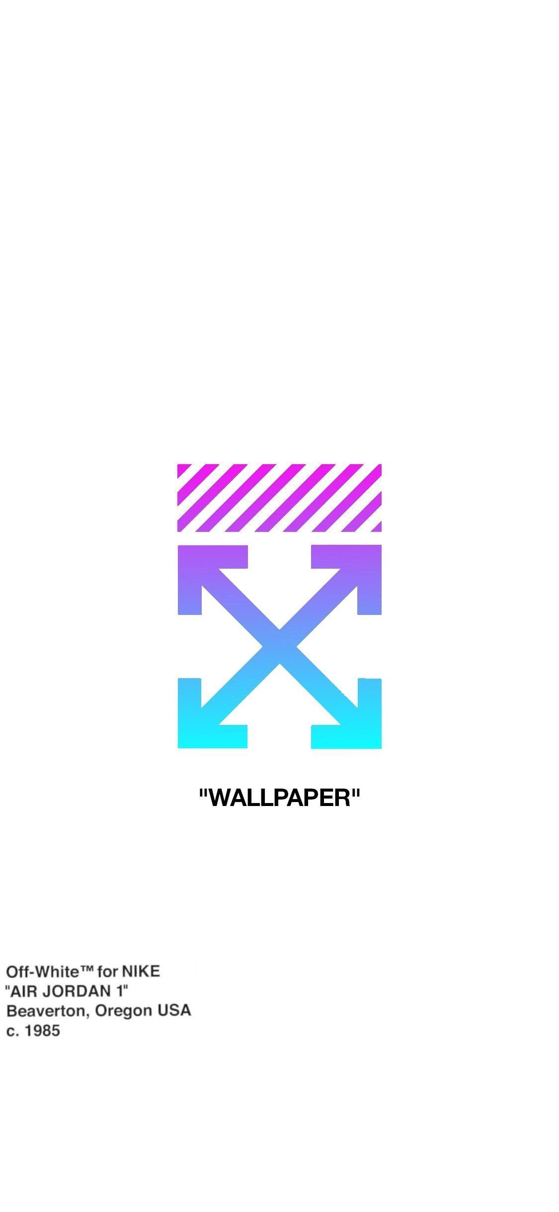 1125x2436 Wallpaper Off White X Nike Logo
