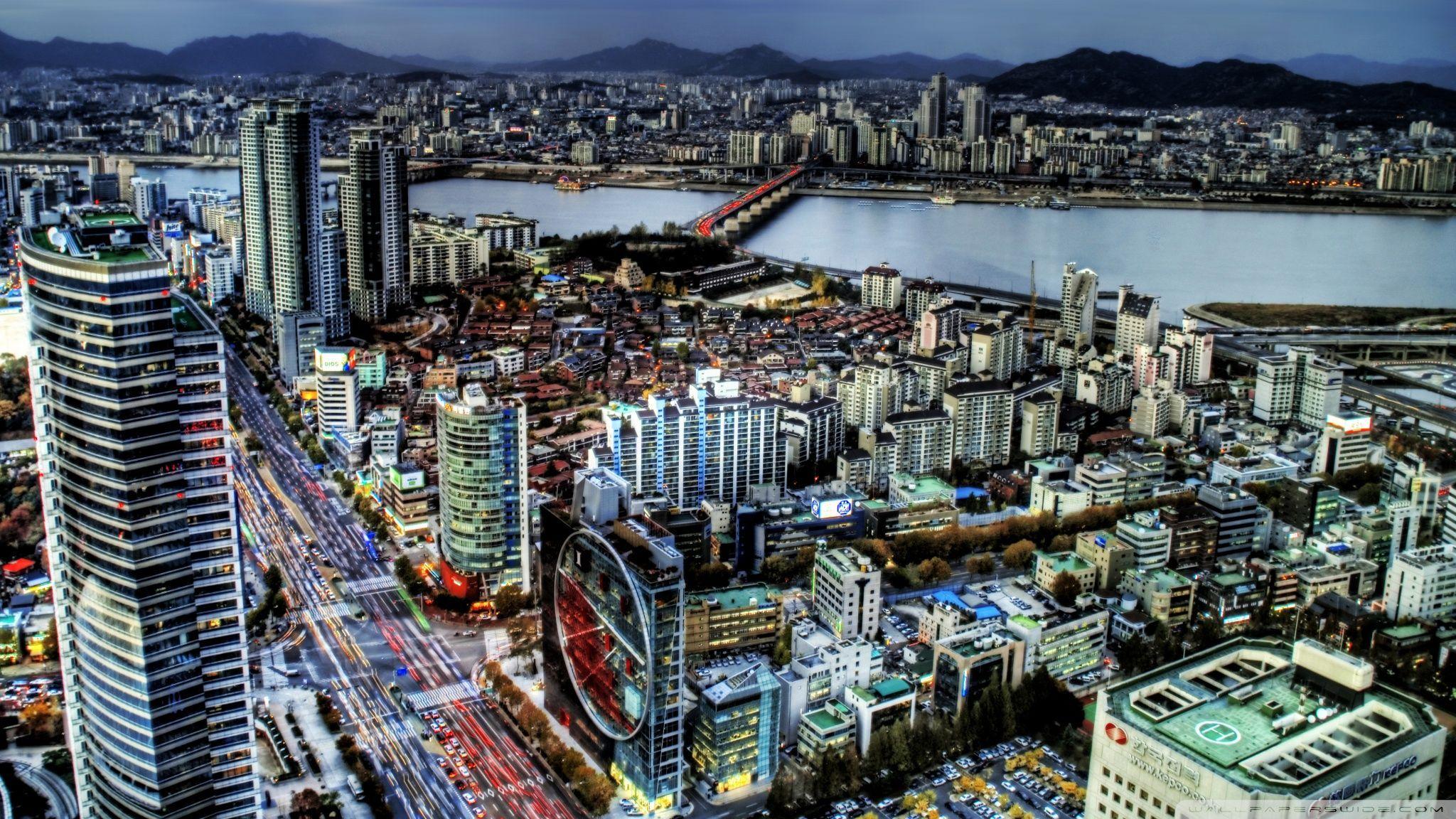 2048x1152 Seoul Panorama South Korea HD desktop High Definition HD Wallpaper