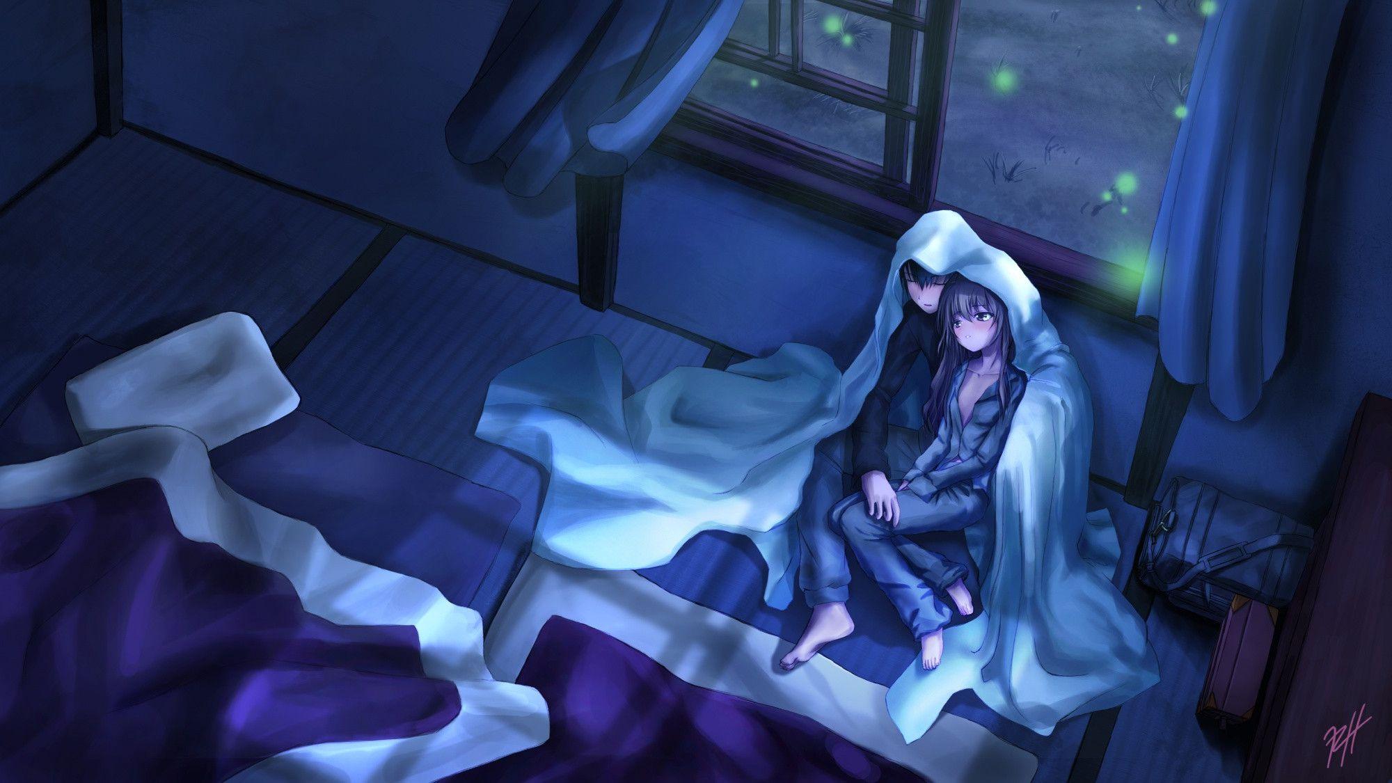 2000x1125 Free Dark Anime Scenery Wallpaper High Quality Resolution at Cool