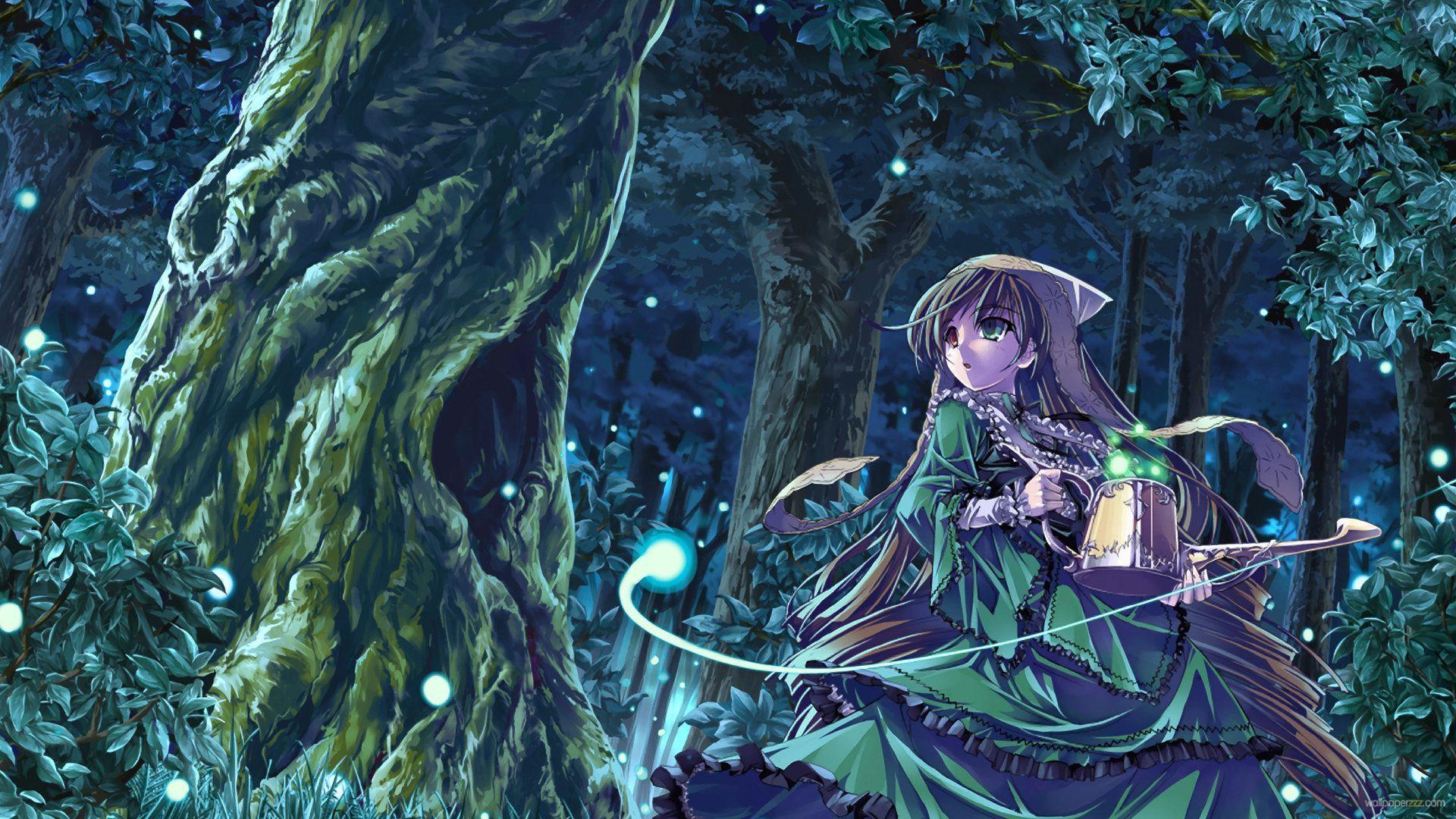 1920x1080 japanese anime forest.. Rozen Maiden Night Forest HD Anime