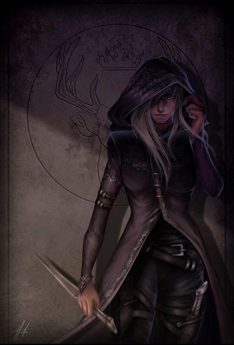 750x1105 The assassin The champion The queen. Throne of glass fanart