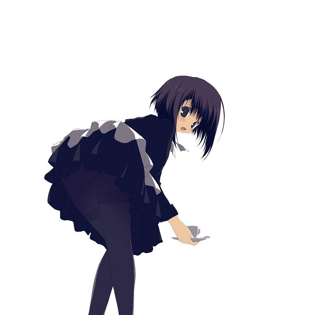 1024x1024 I Love Papers. girl anime black dress cute illustration art