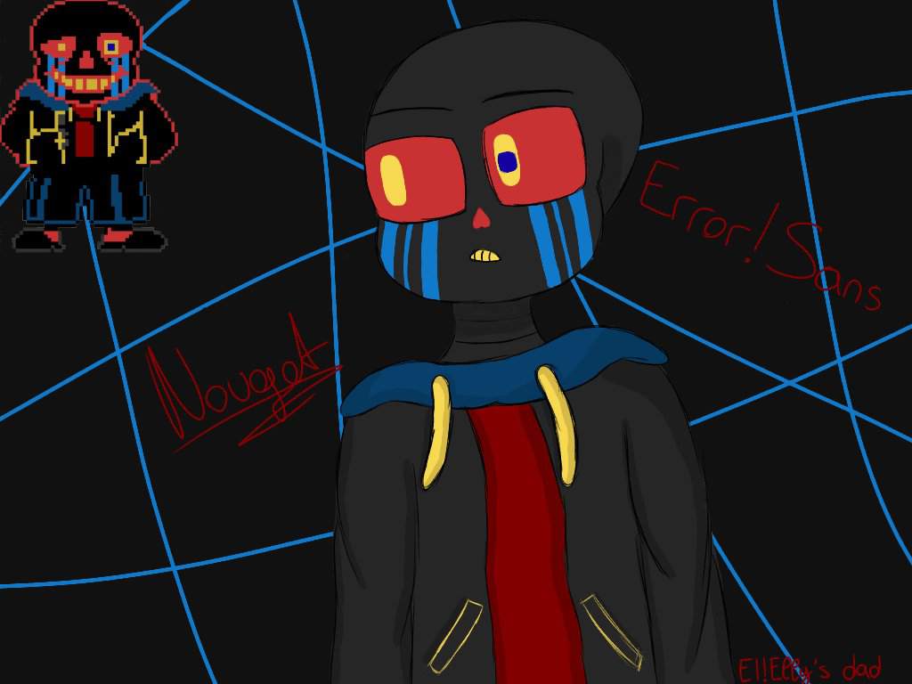 1024x768 My art of Error!Sans, and I've got the pixel art too uwu
