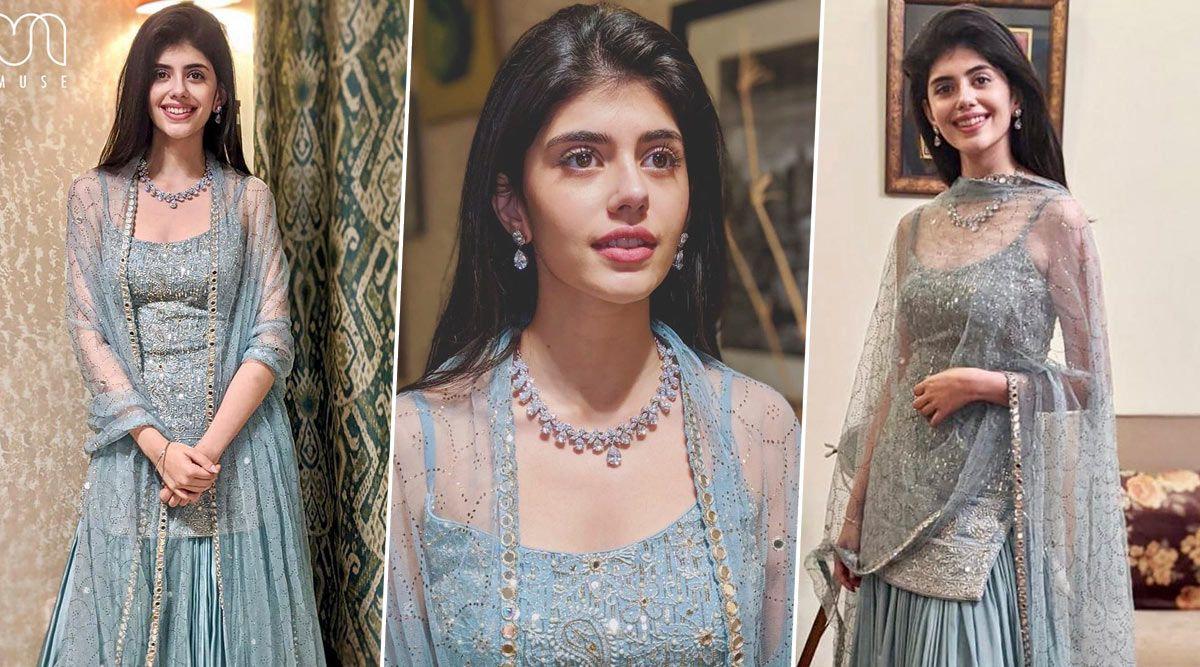 1200x667 Sanjana Sanghi Is Beautiful in a Pastel Blue Monika and Nidhi Set