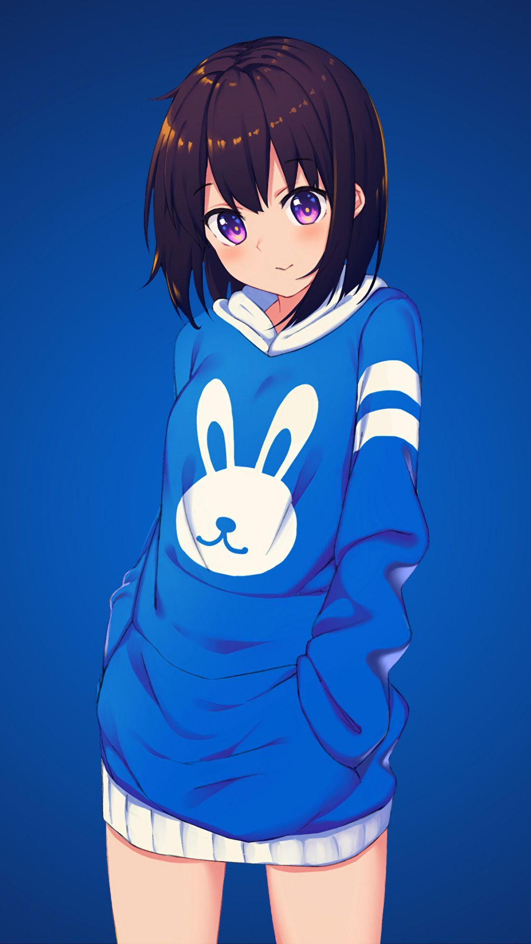 Anime Girl Hoodie, HD phone wallpaper