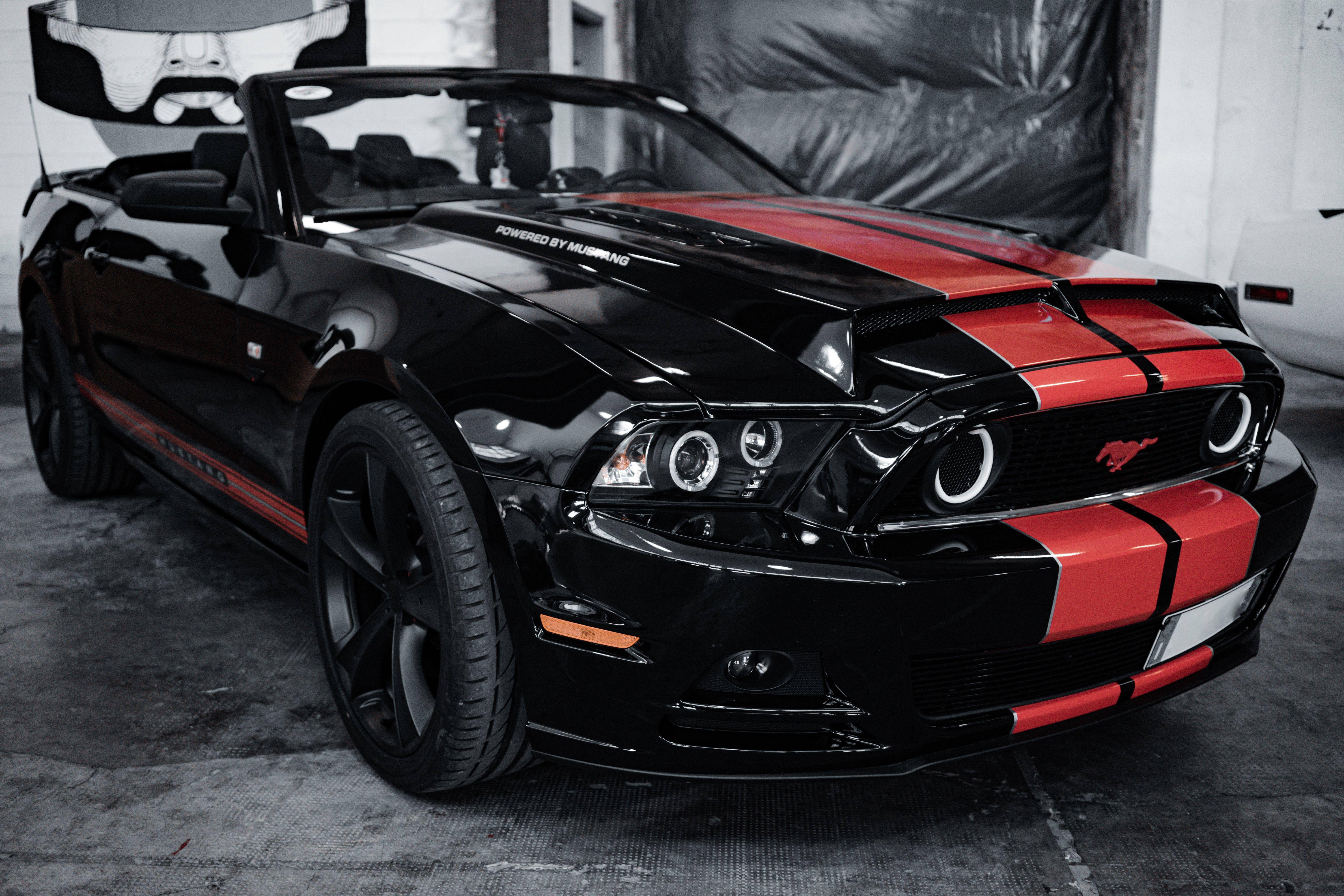 6000x4000 Ford Mustang 4K Wallpaper, Sports Cars, 5K, Black Dark