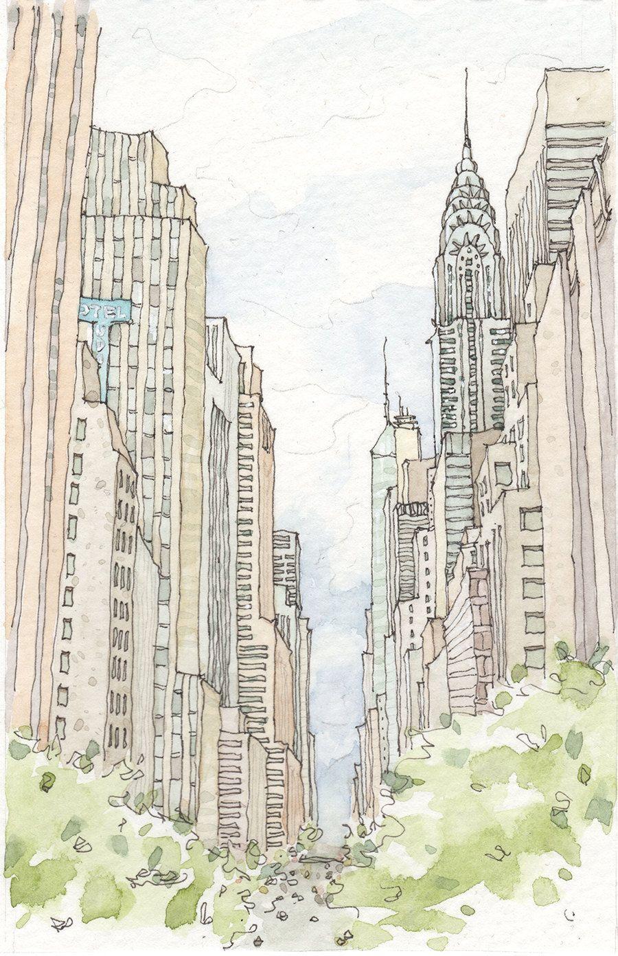New York City Drawing Wallpapers Top Free New York City Drawing