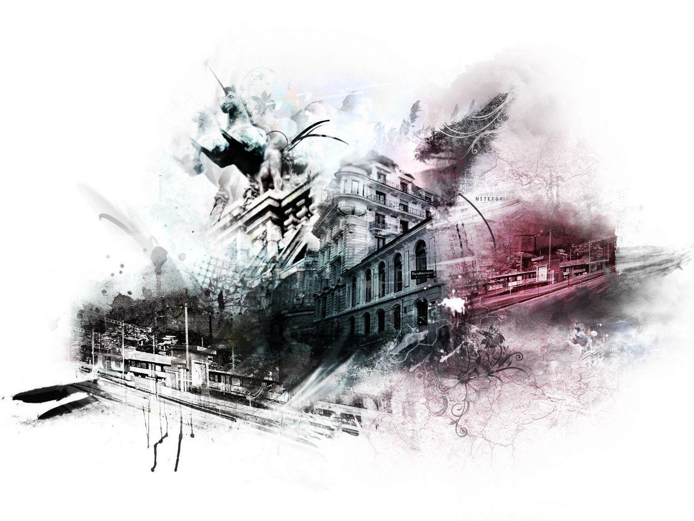 1400x1050 Download wallpaper 1400x1050 city, fantasy, photohop, drawing