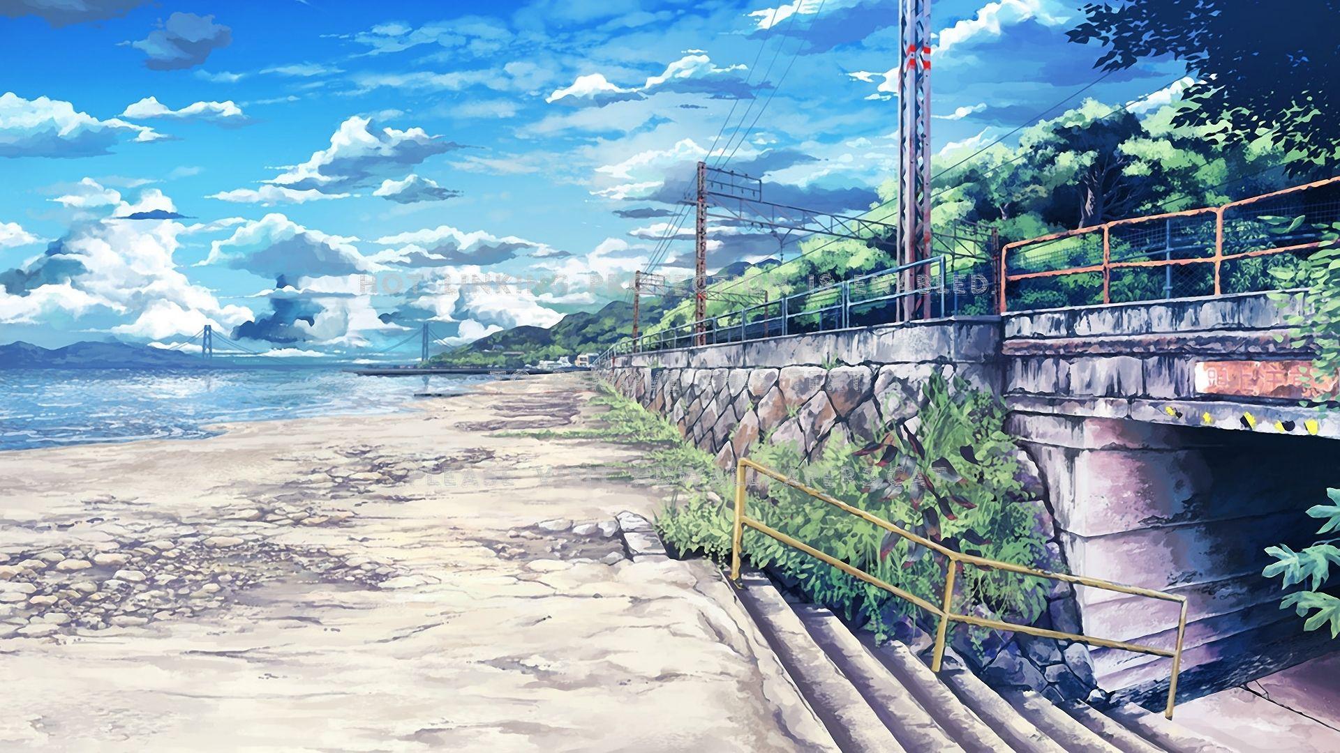Anime Beach HD Wallpapers Free Download - PixelsTalk.Net