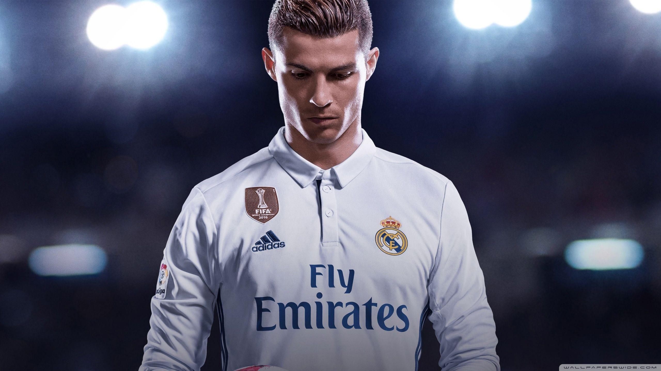 2560x1440 Cristiano Ronaldo FIFA 18 Ultra HD Desktop Background Wallpaper
