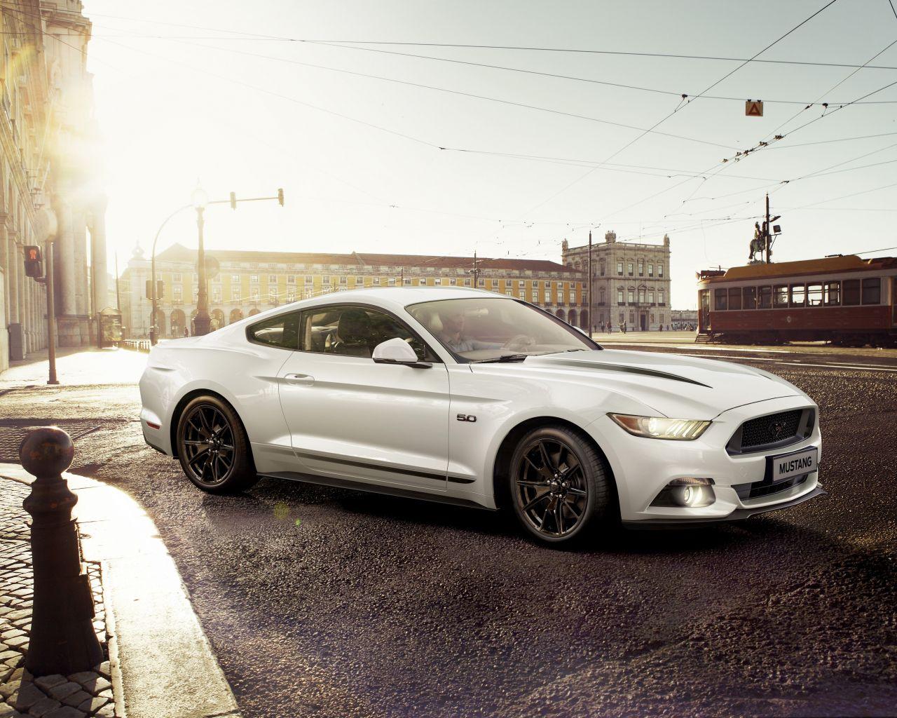 1280x1024 Desktop Wallpaper Ford Mustang, White, 5k, HD Image, Picture