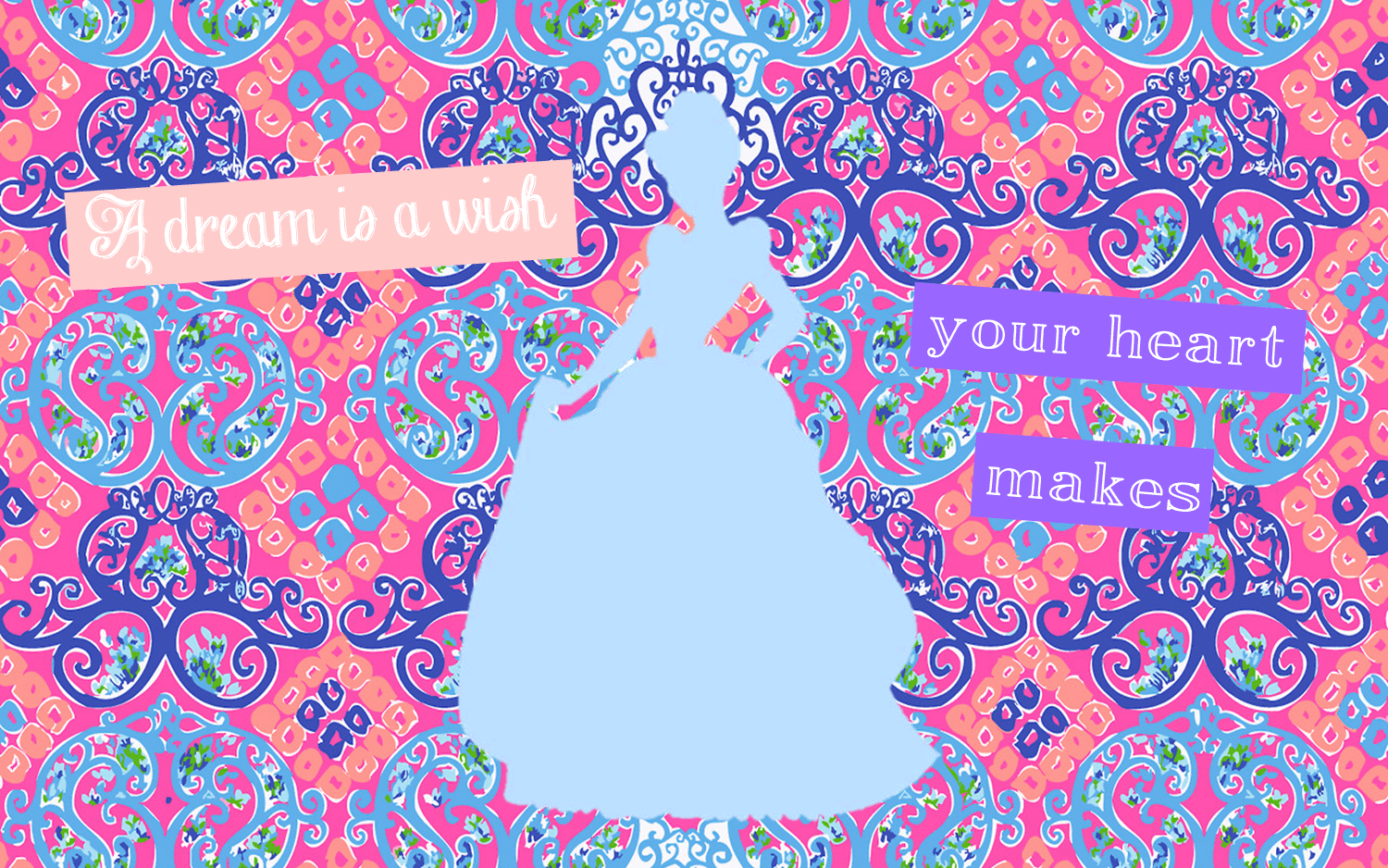 1500x938 DIY Lilly Pulitzer Disney Laptop Wallpaper dream is a wish your heart makes