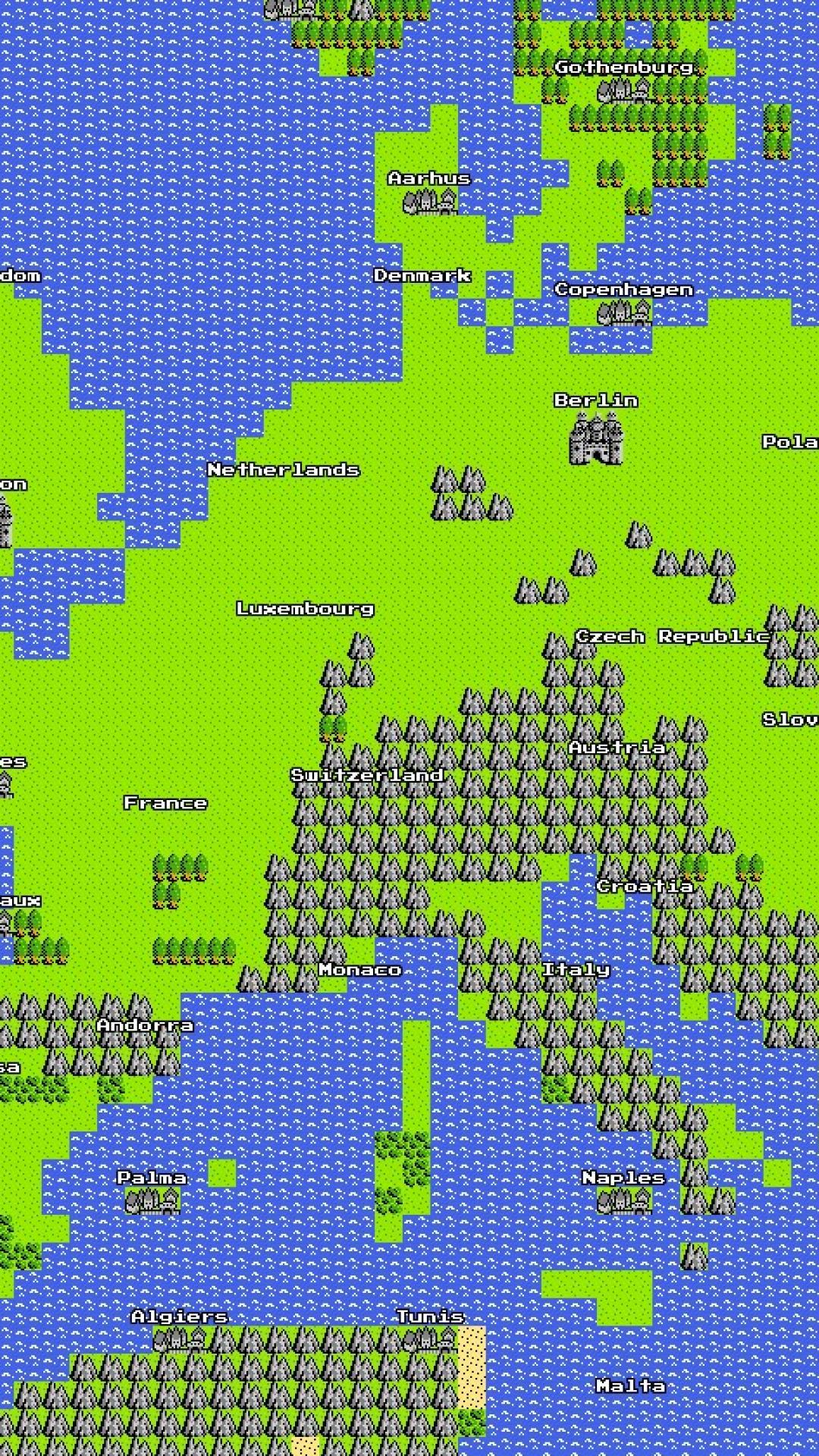 1080x1920 Video Games Google Dragon Quest Retro 8 Bit Wallpaper