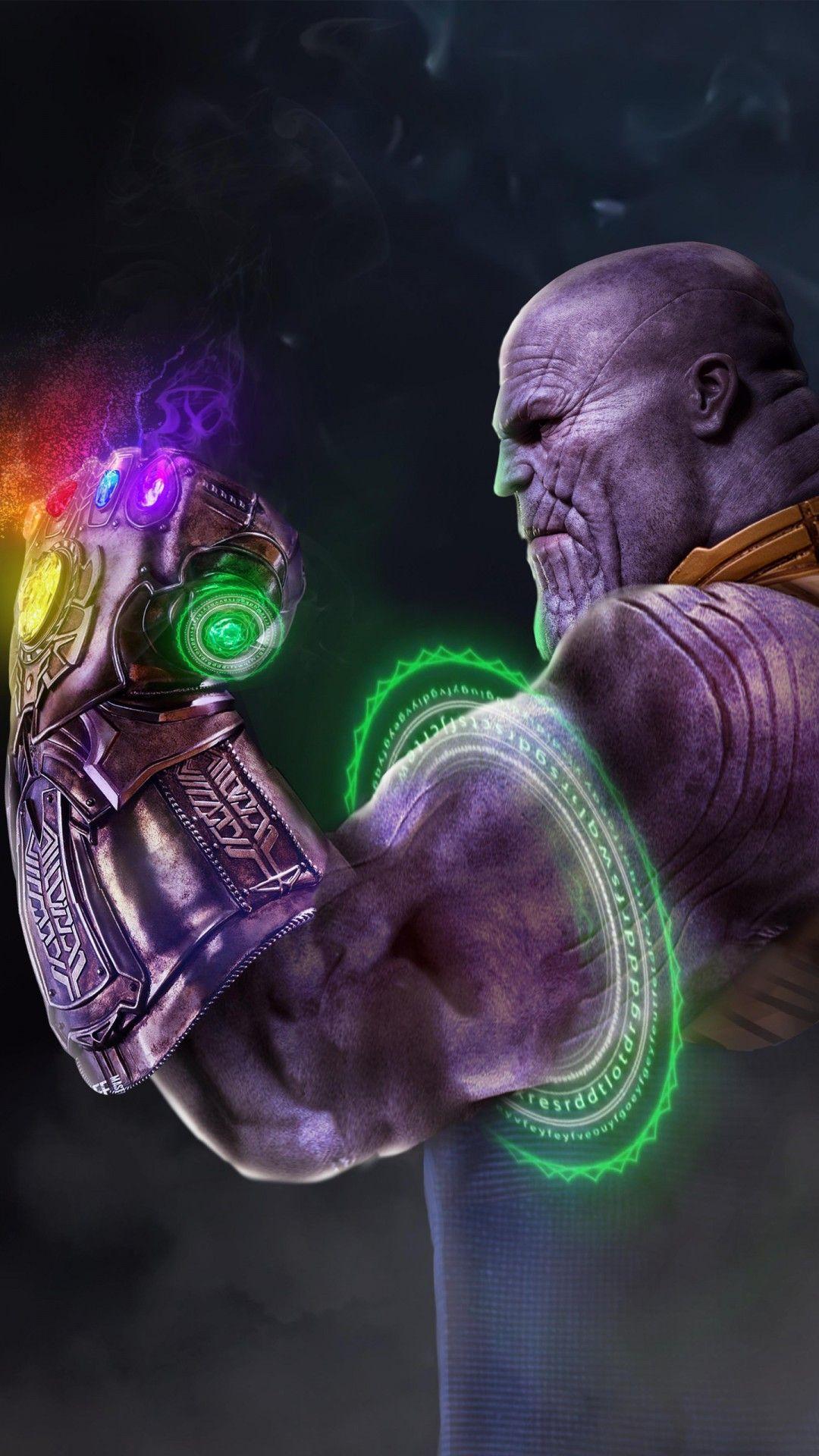 1080x1920 Thanos with Infinity Gauntlet 4K Wallpaper