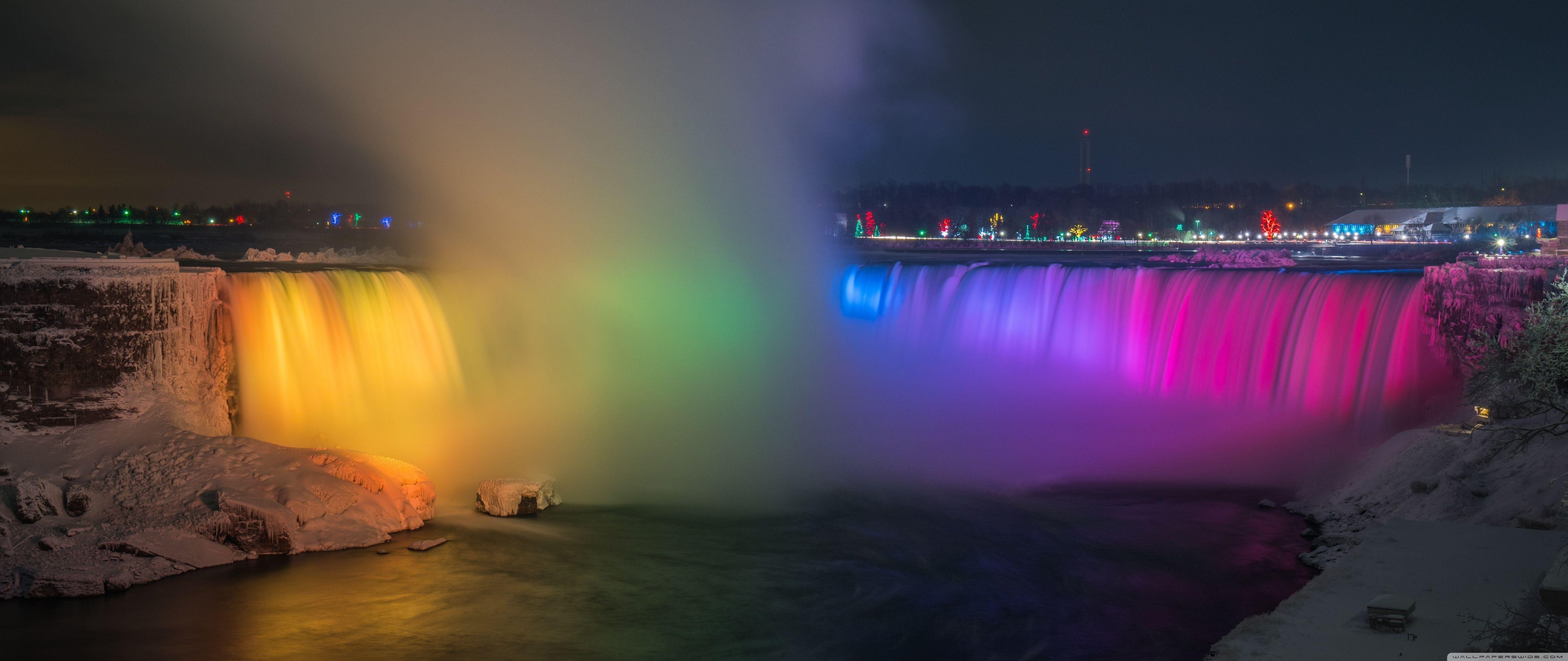 5120x2160 Niagara Falls at Night Ultra HD Desktop Background Wallpaper for 4K UHD TV : Widescreen & UltraWide Desktop & Laptop : Tablet
