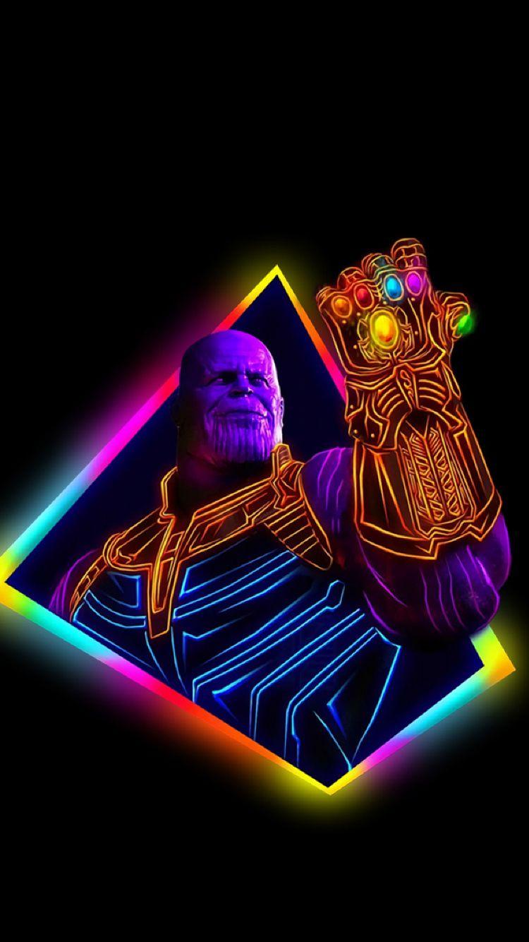 750x1334 Thanos Avengers Infinity War 80s Outrun Art iPhone 6
