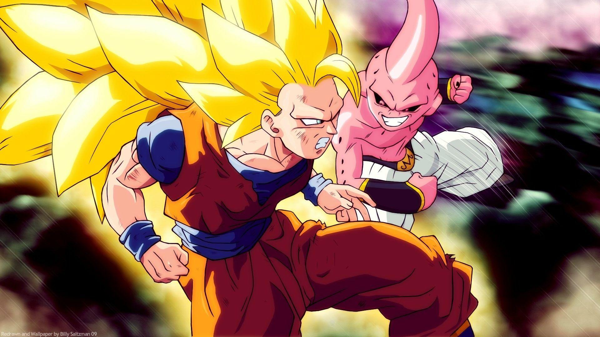 1920x1080 Goku SSJ3 Vs. Kid Boo. Dragon ball, Dragon ball z, Dragon