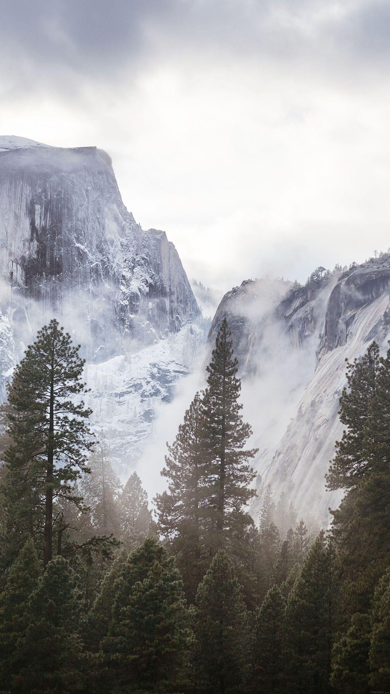 1242x2208 I Love Papers. yosemite snow white mountain nature