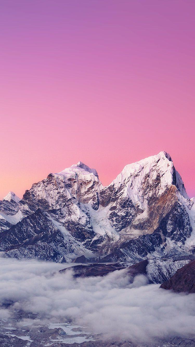 750x1334 iPhone 6 Wallpaper sunset white mountain art