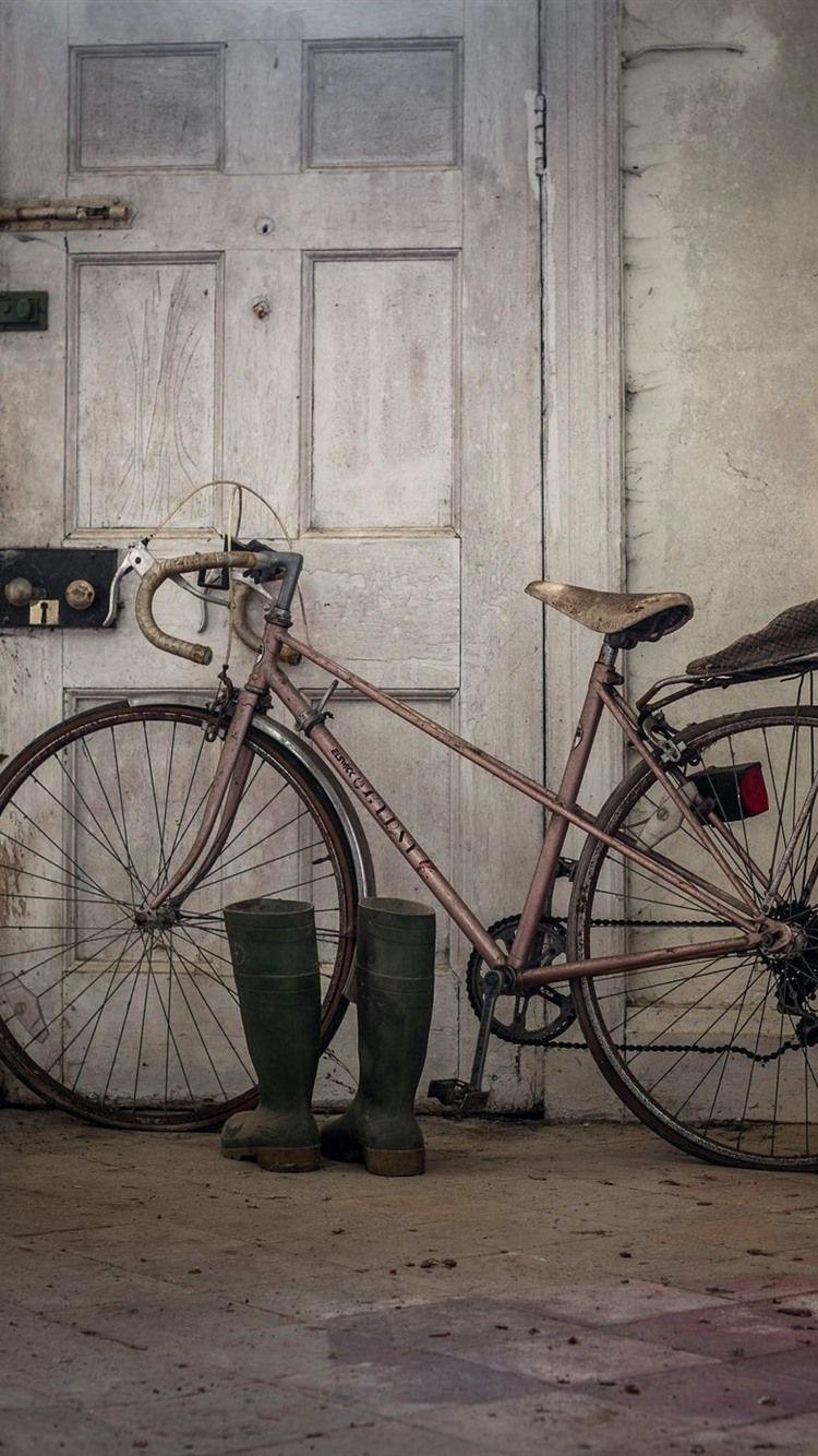 750x1334 Wallpaper Old bike, door 1920x1200 HD Picture, Image
