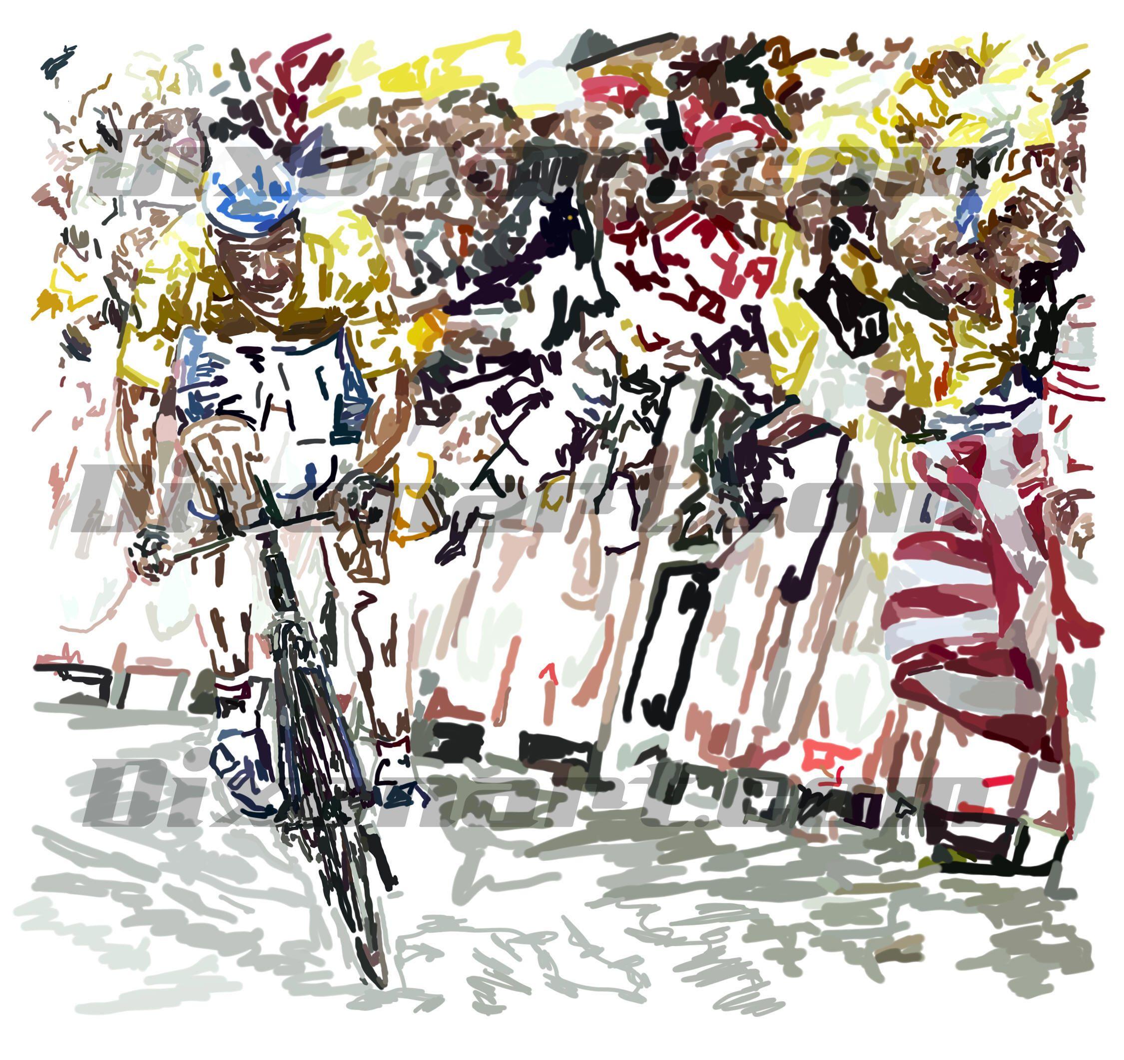 2250x2122 Cycling art road bike watercolor