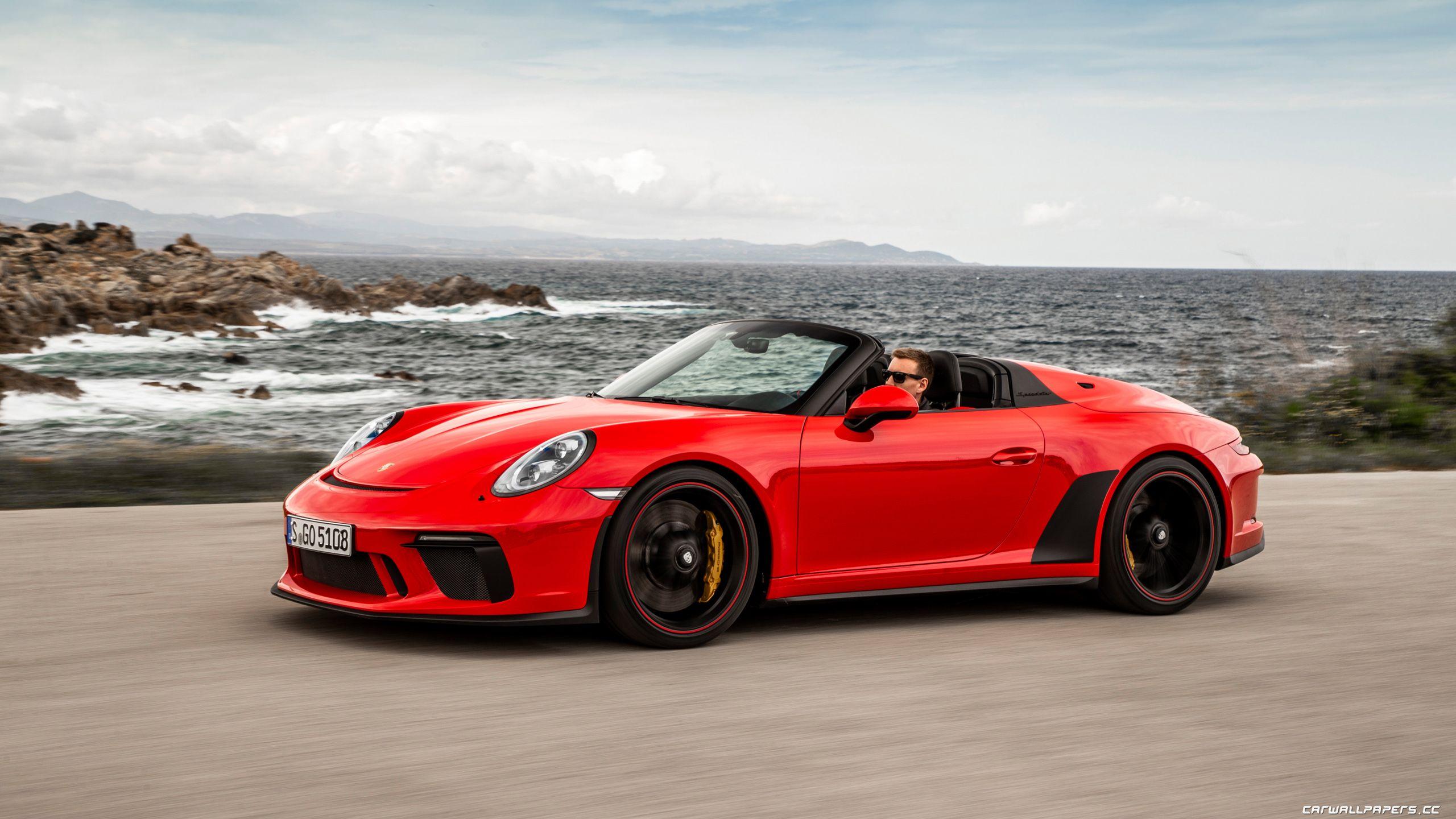 2560x1440 Cars desktop wallpaper Porsche 911 Speedster (Guards Red)