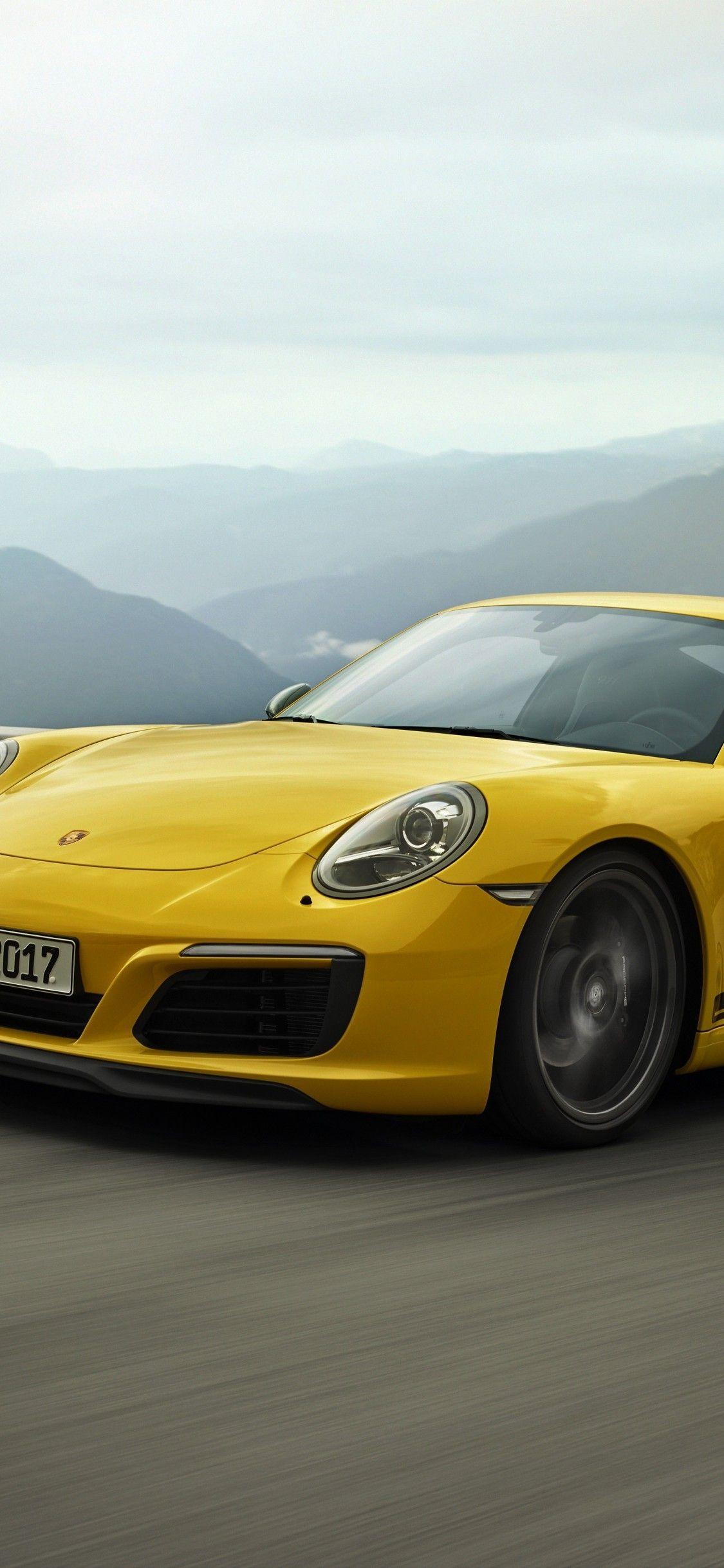 1125x2436 Download 1125x2436 Porsche 911 Carrera T, Yellow, Cars, Supercar Wallpaper for iPhone X