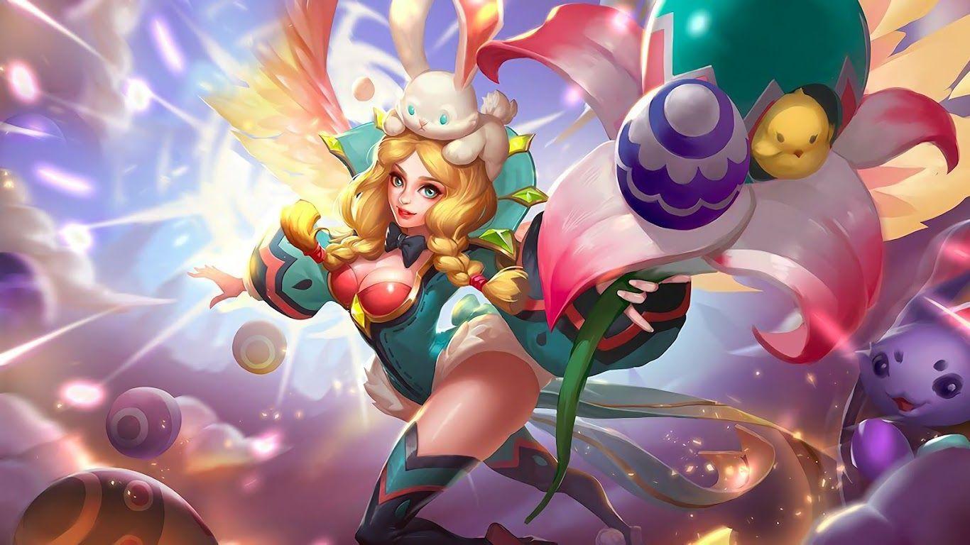1366x768 Rafaela Flower Fairy Skin Mobile Legends 4K Wallpaper