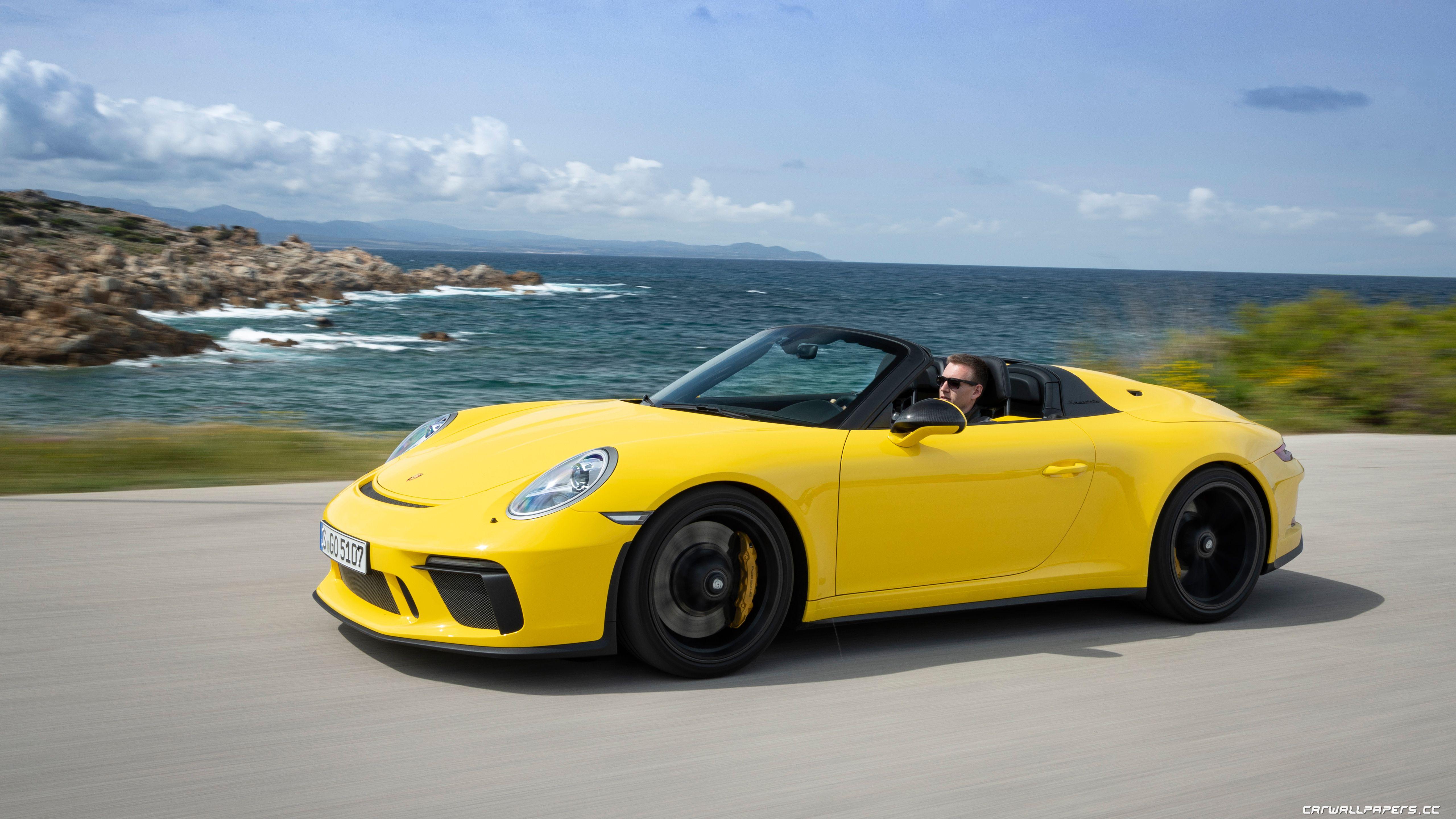 5120x2880 Cars desktop wallpaper Porsche 911 Speedster (Racing Yellow)