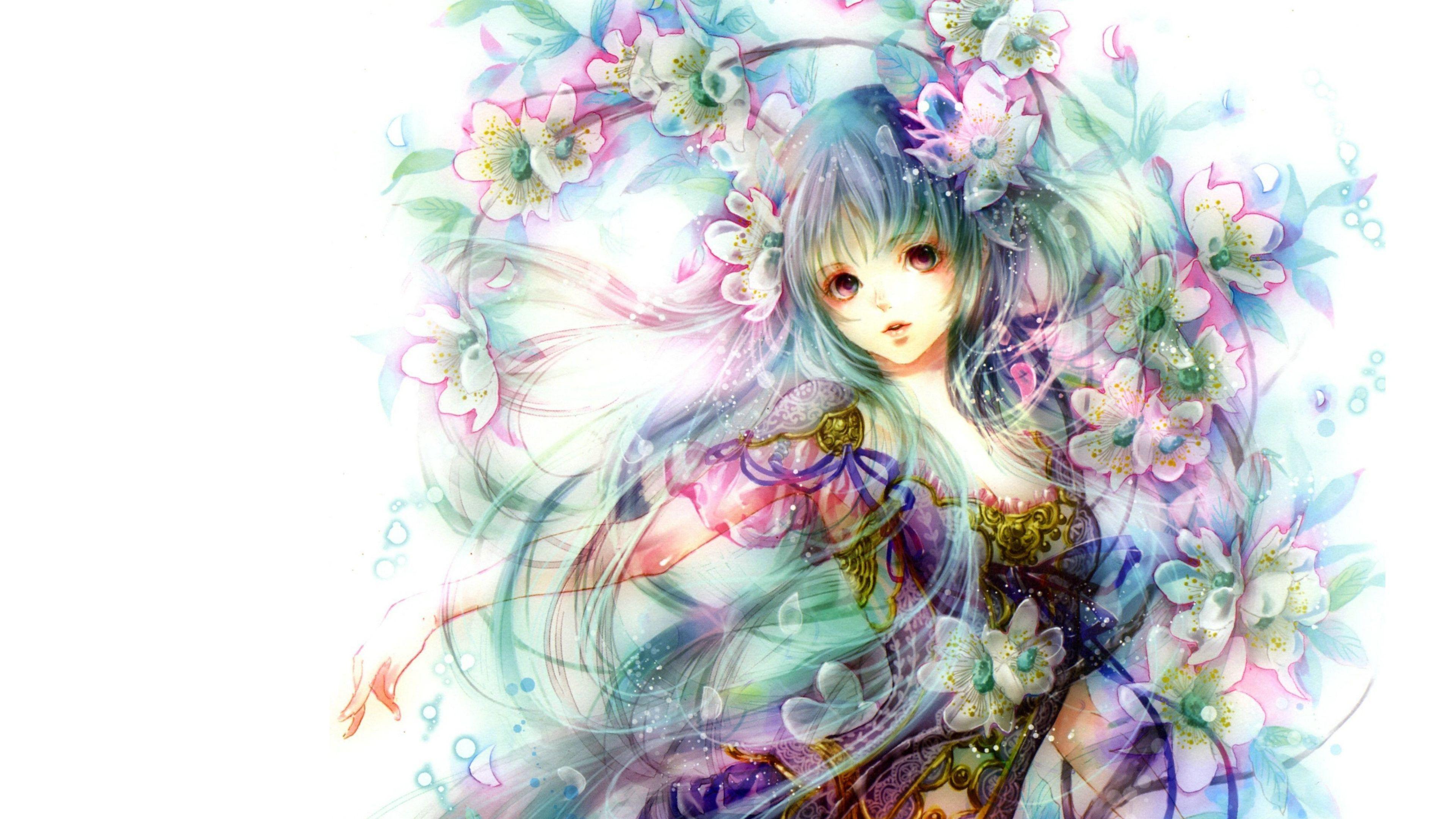 3840x2160 Moon Fairy Anime Wallpaper
