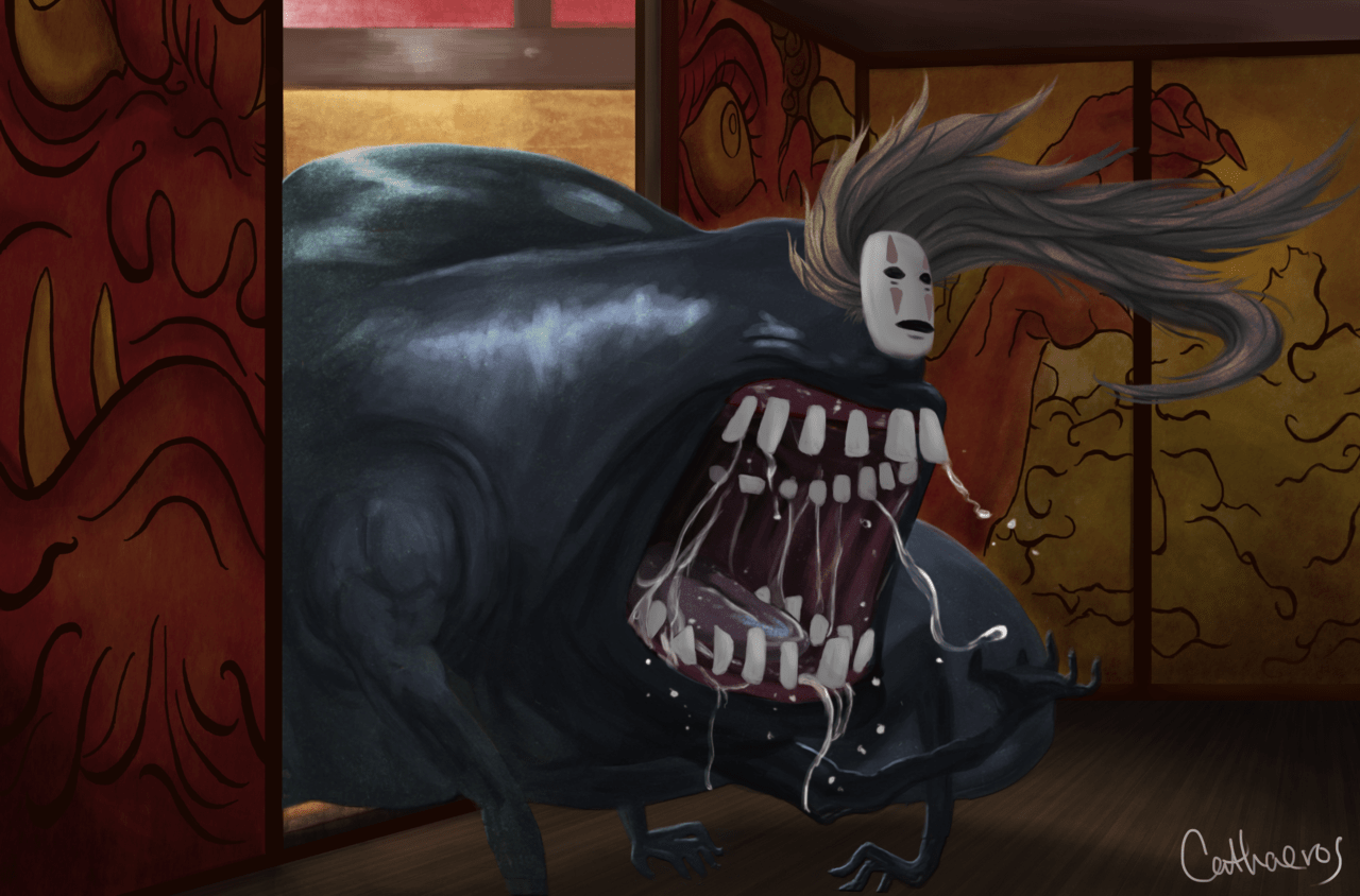 1280x844 Free download Spirited Away No Face Voracious