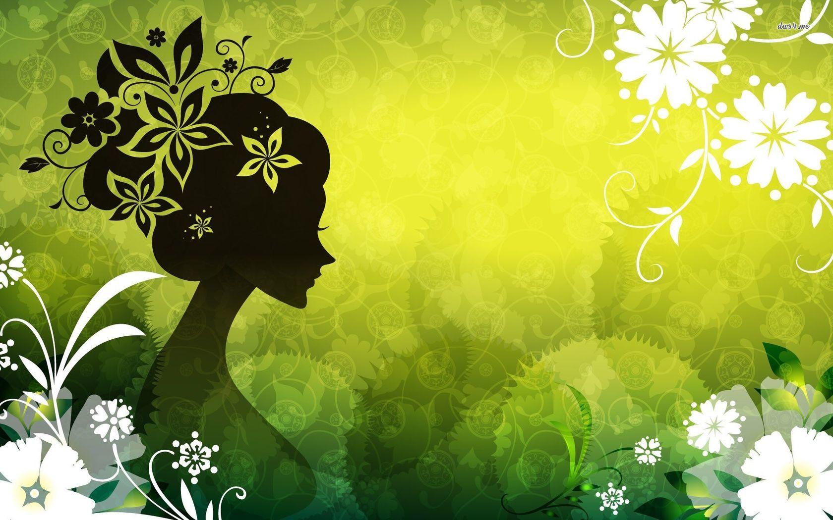 1680x1050 Free download Flower fairy wallpaper Vector wallpaper 42711