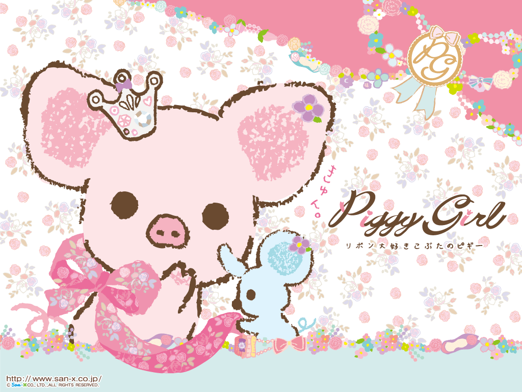 1024x768 Piggy Girl Walllpaper San X Kawaii Blog.gif (1024×768). Piggy Girl